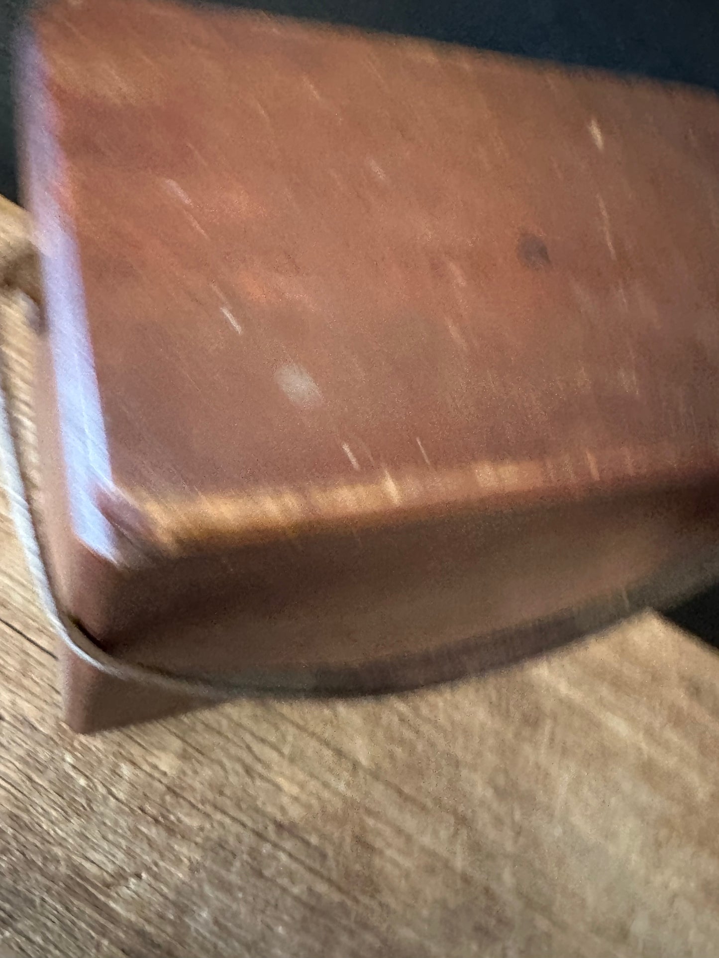 Vintage Handmade Wooden Box | Leather Strap