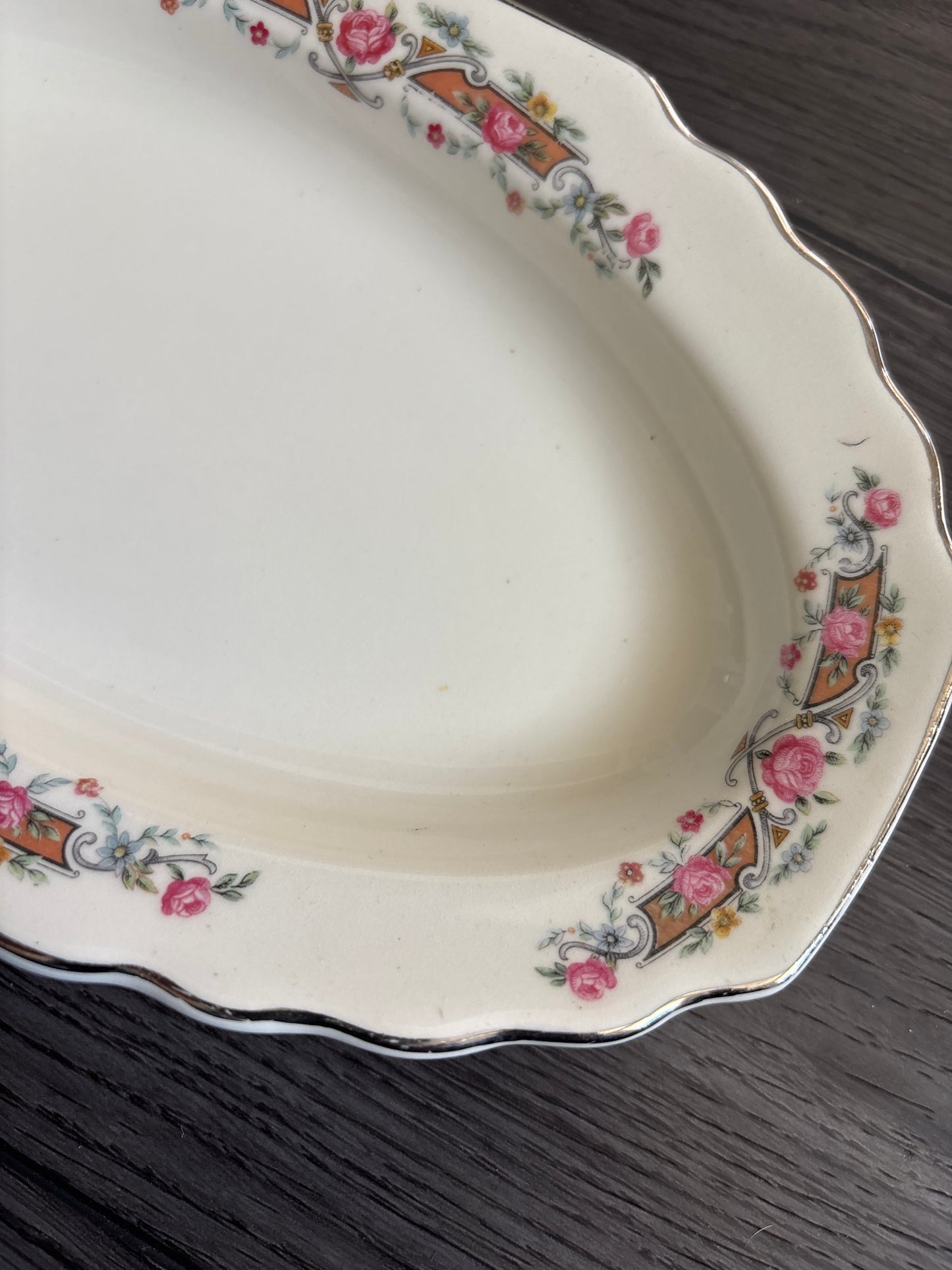 Vintage Floral Small Serving Platter