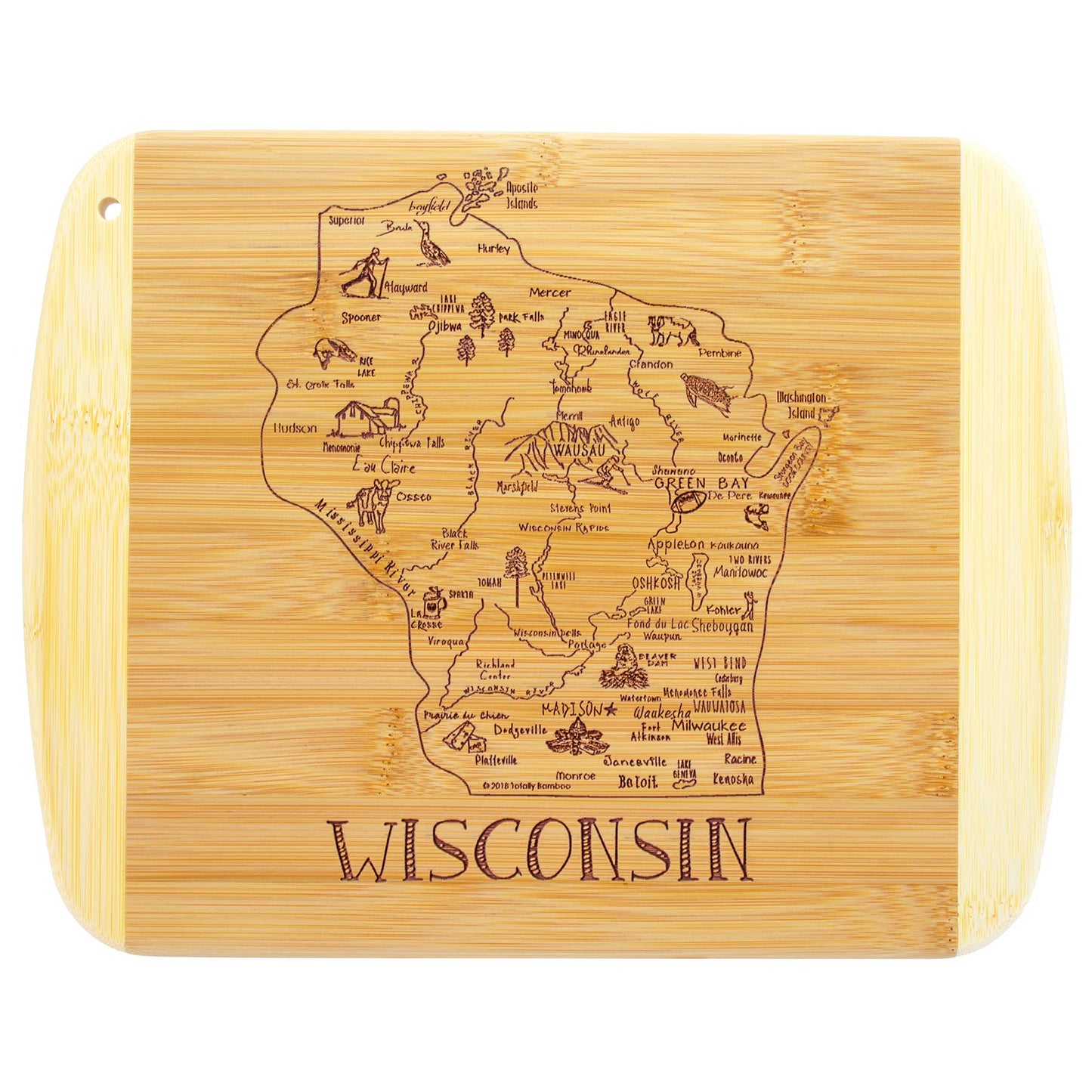 A Slice of Life Wisconsin Cutting & Charcuterie Board