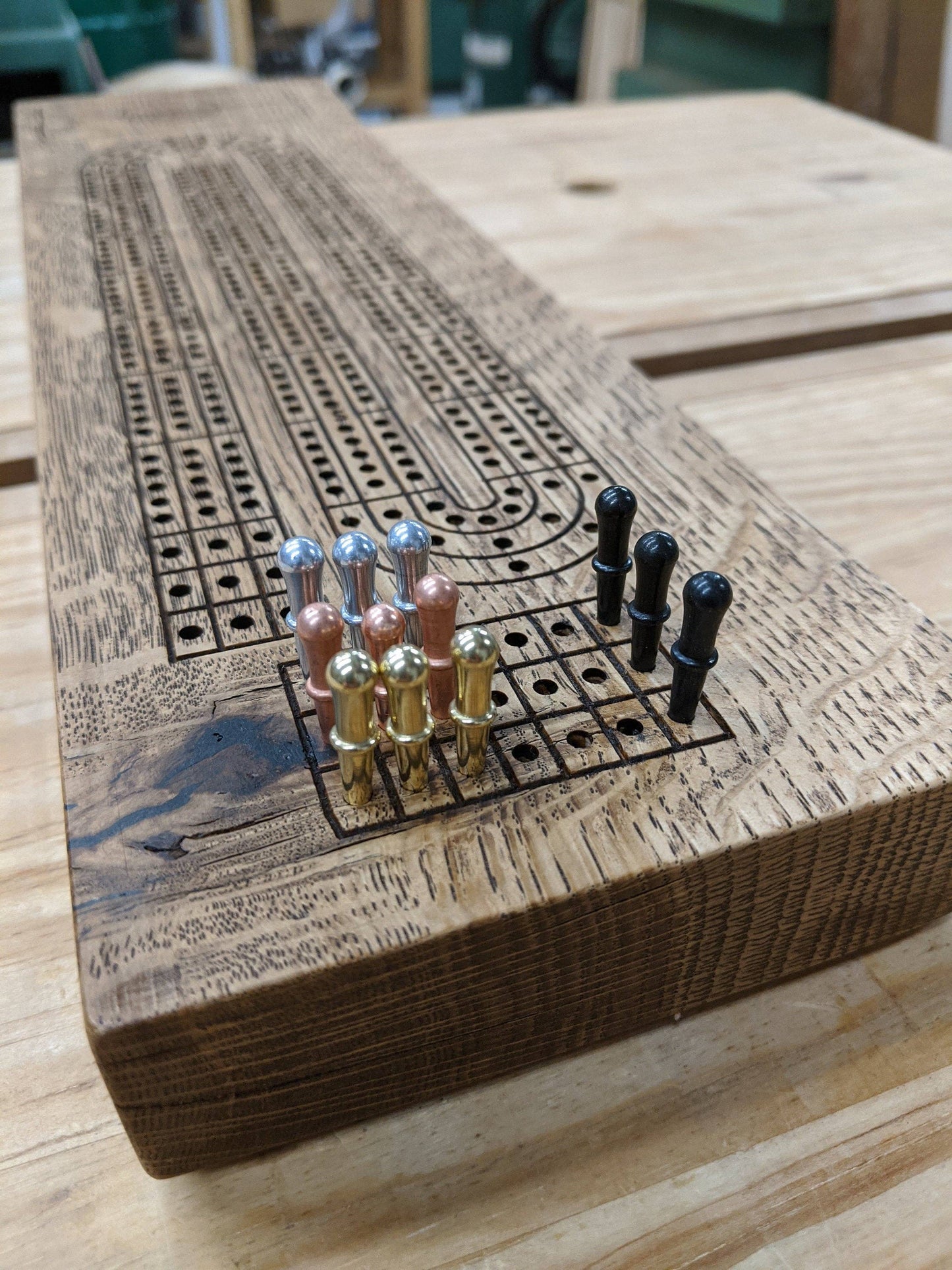 Live Edge Cribbage Board
