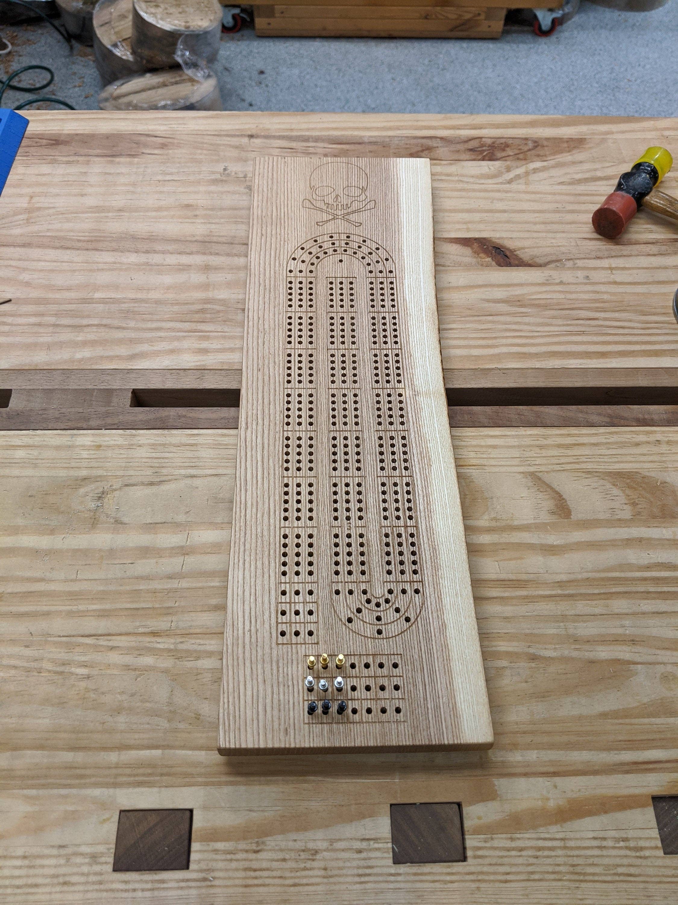 Live Edge Cribbage Board