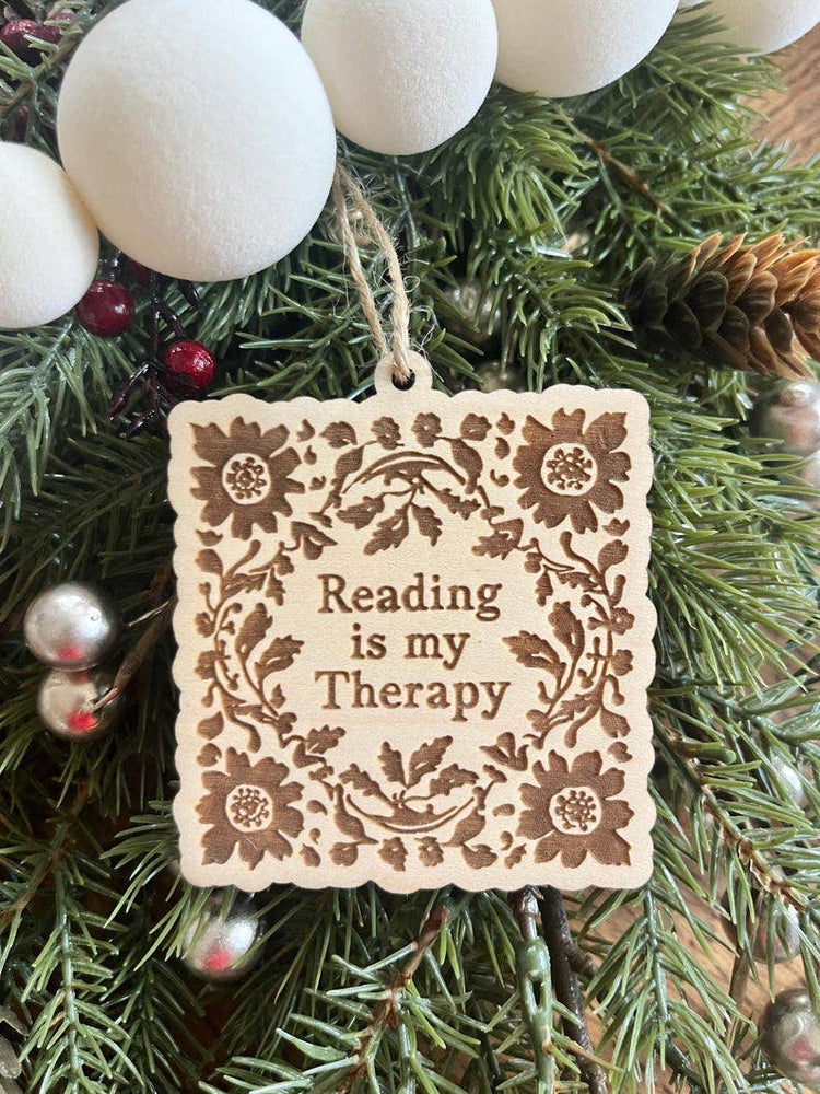Reading Is My Therapy Ornament