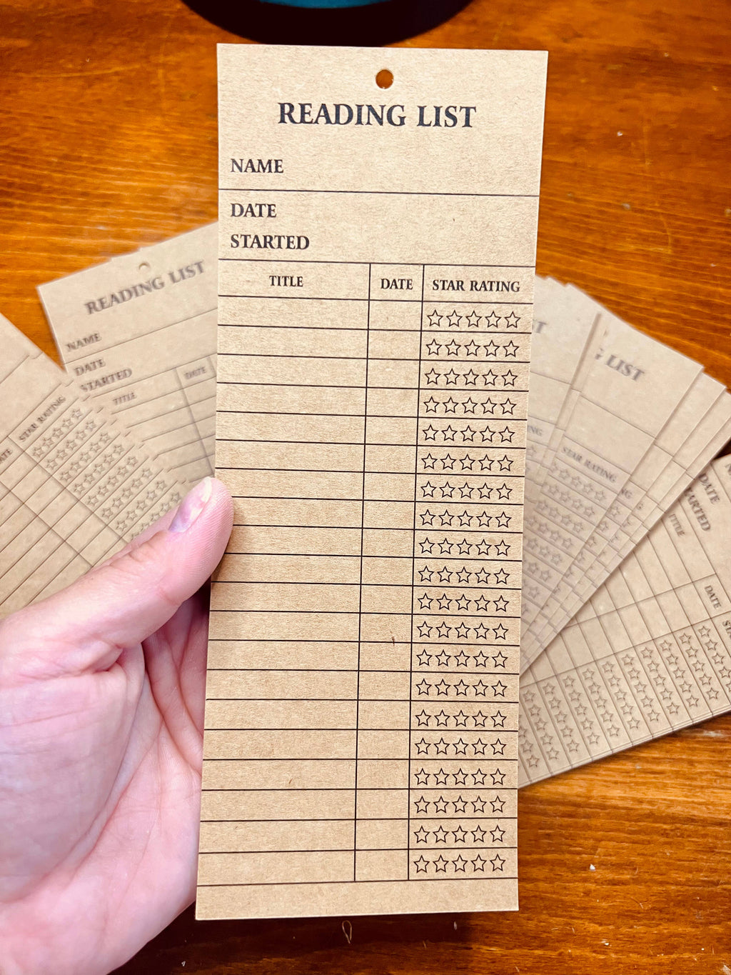 Book Reading Log Bookmark