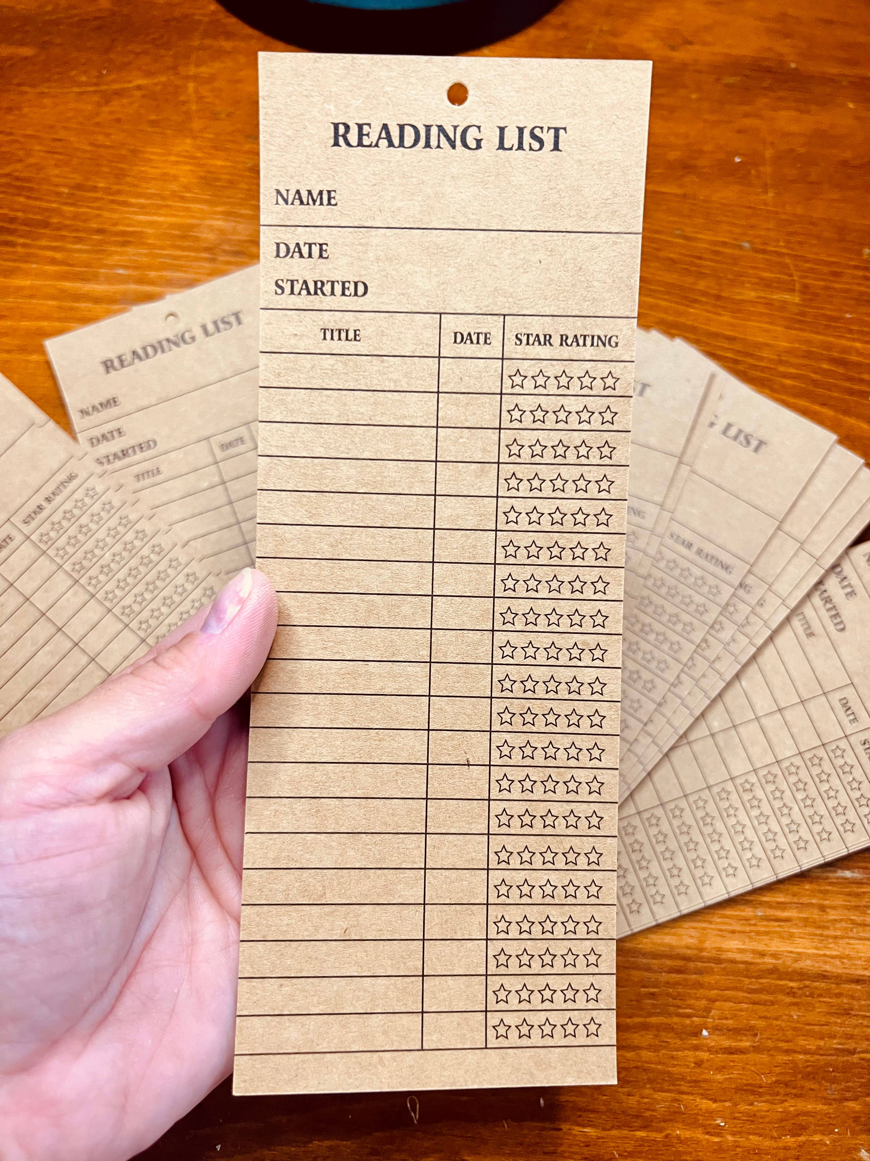 Book Reading Log Bookmark