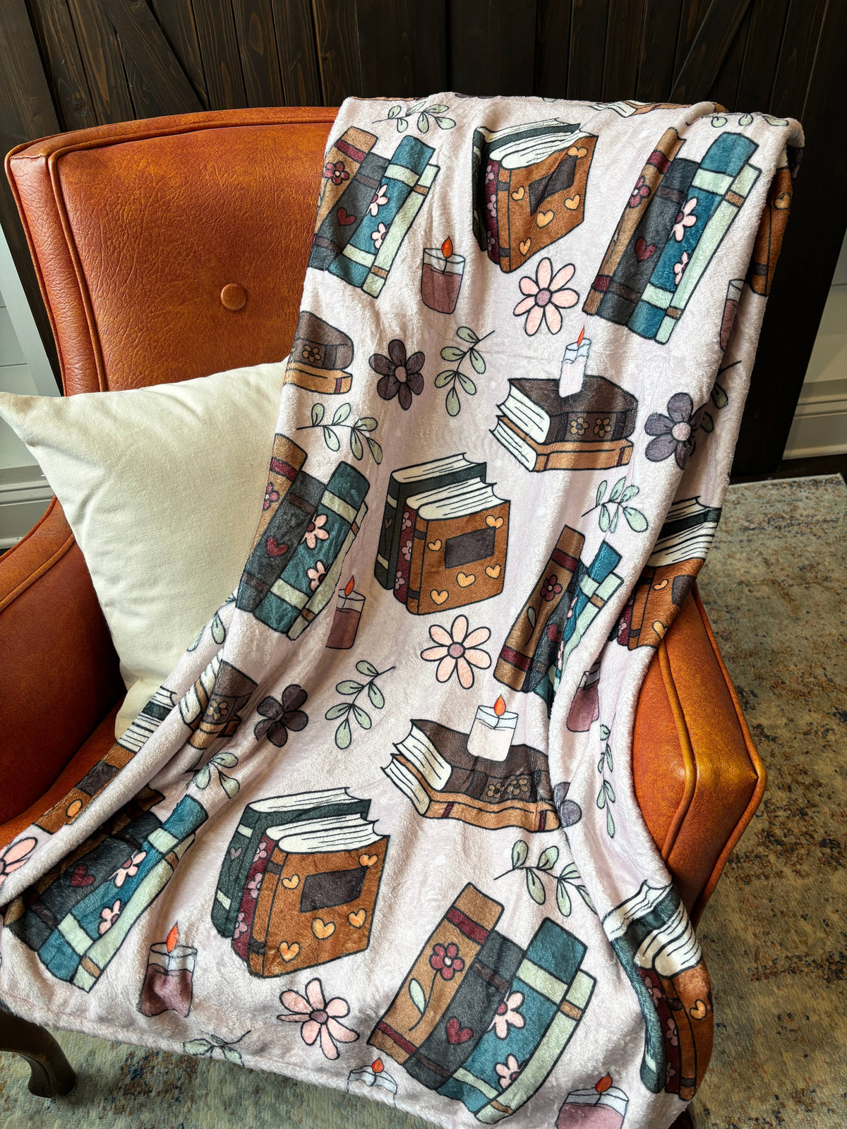 Cozy Book Throw Blanket