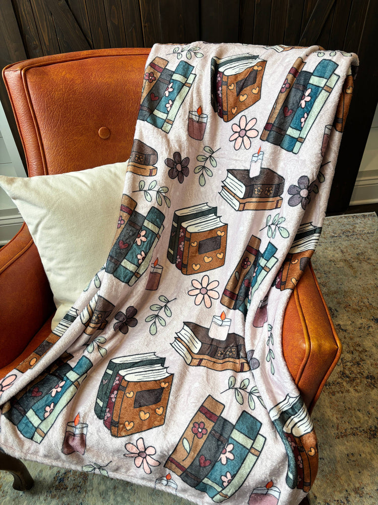 Cozy Book Throw Blanket