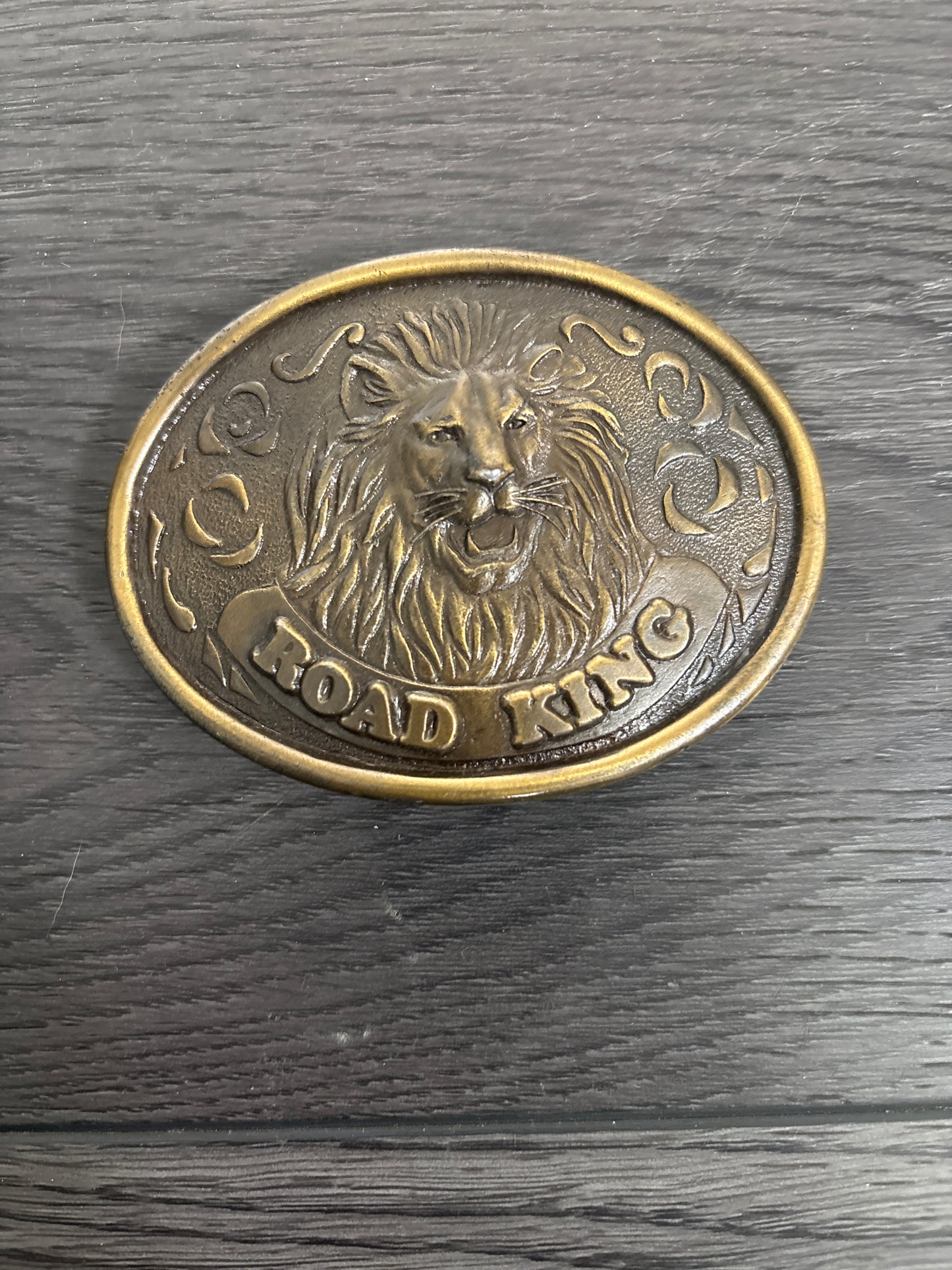 Union 76 Road King Brass Belt Buckle