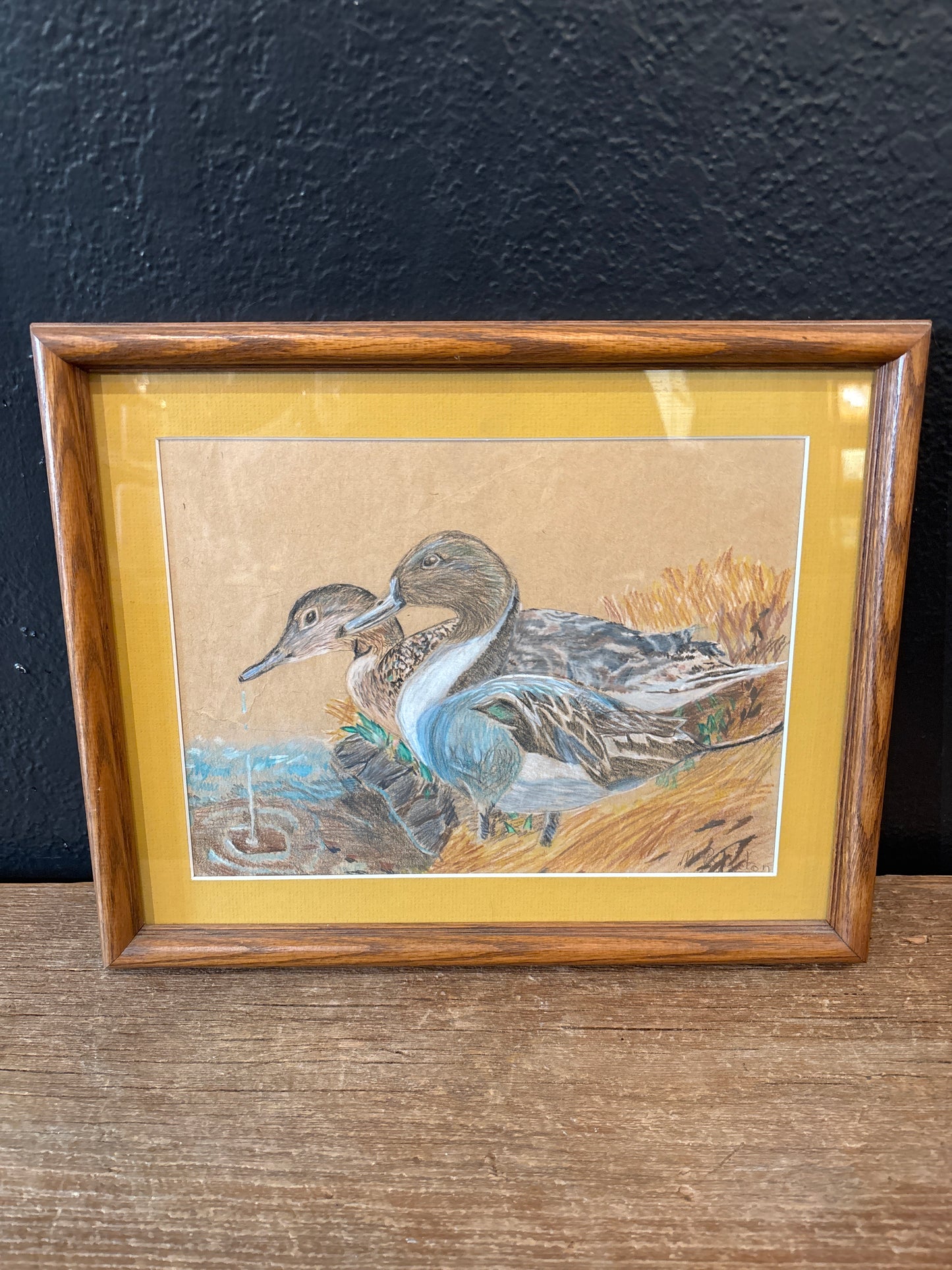 Signed Sketch of Ducks | Framed
