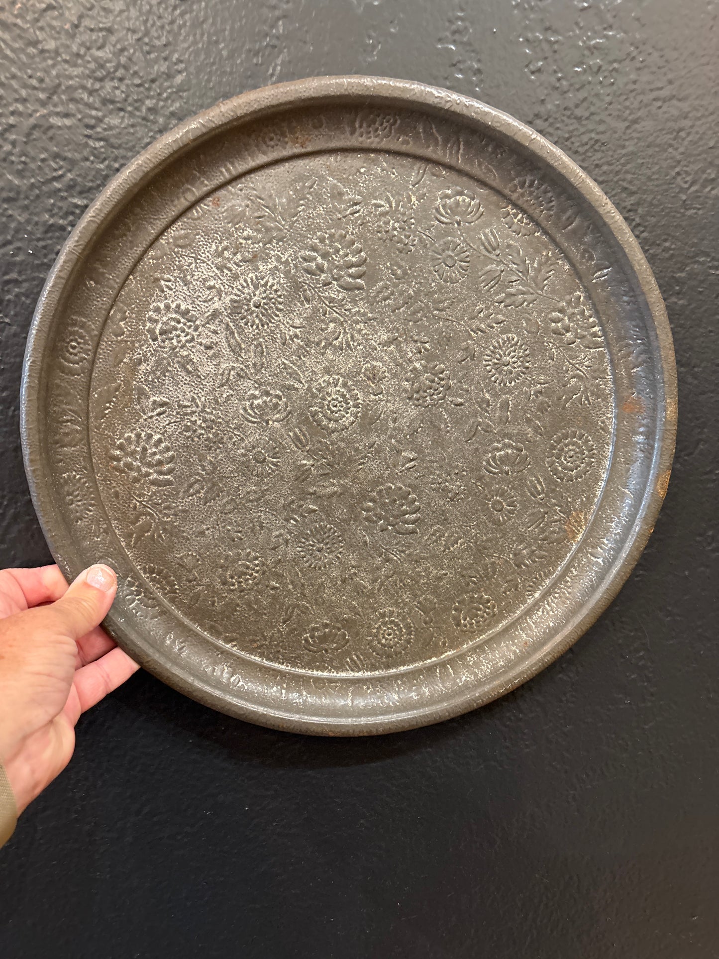 Vintage Flower Tin Tray