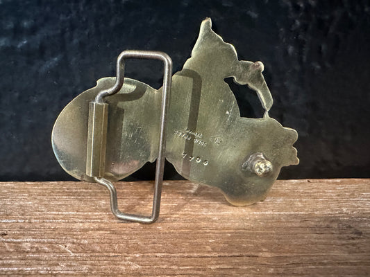 Brass Motorcycle Belt Buckle