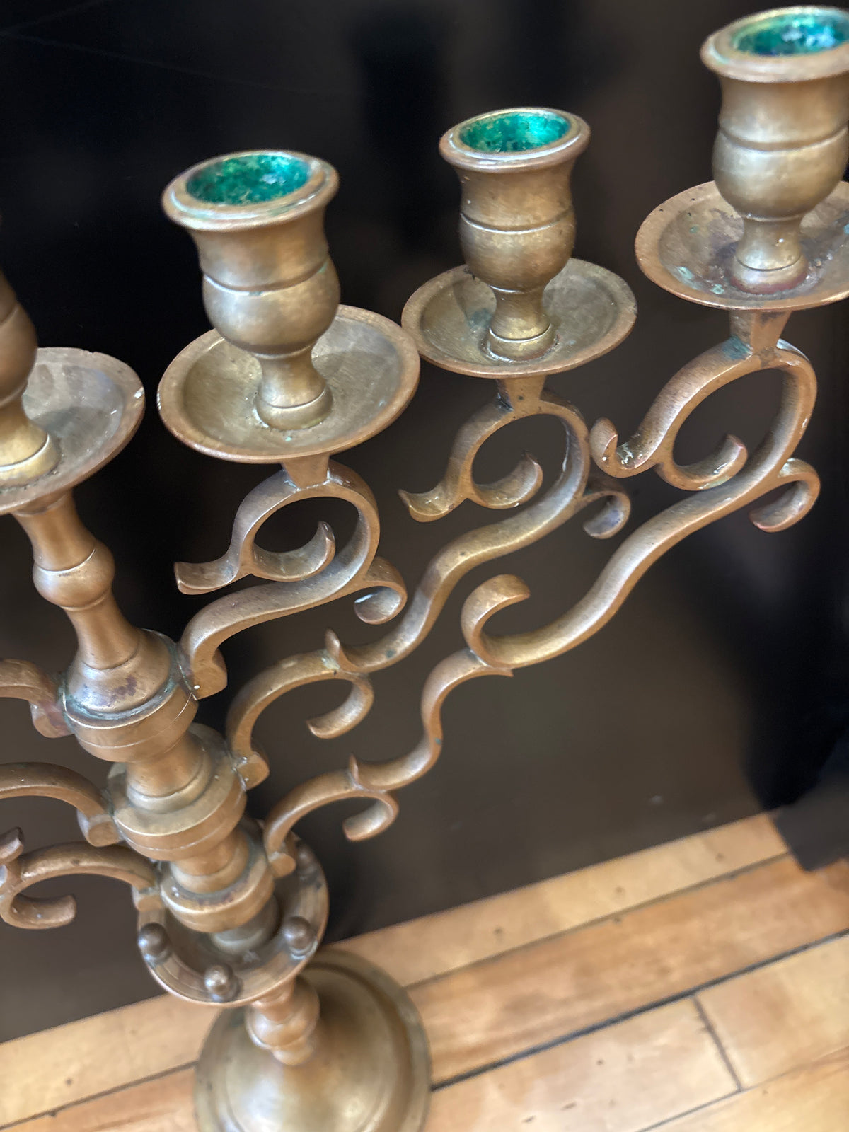 Vintage Seven Arm Brass Candlelabra
