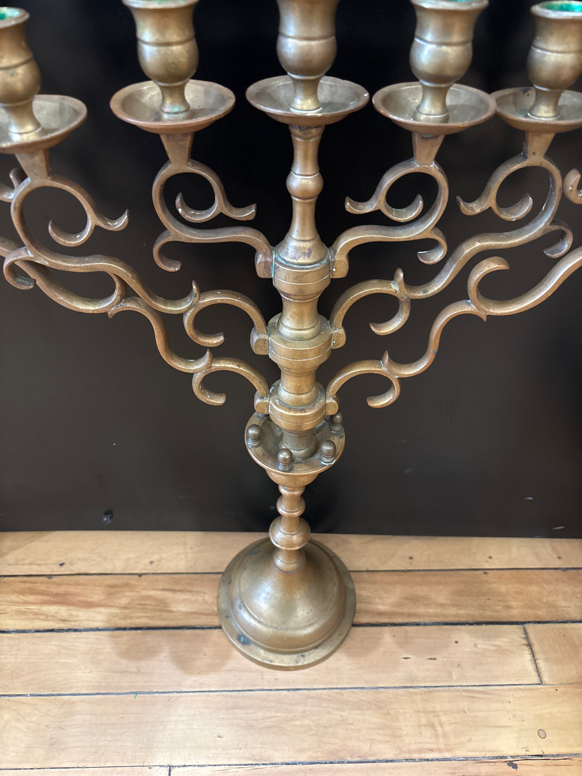 Vintage Seven Arm Brass Candlelabra