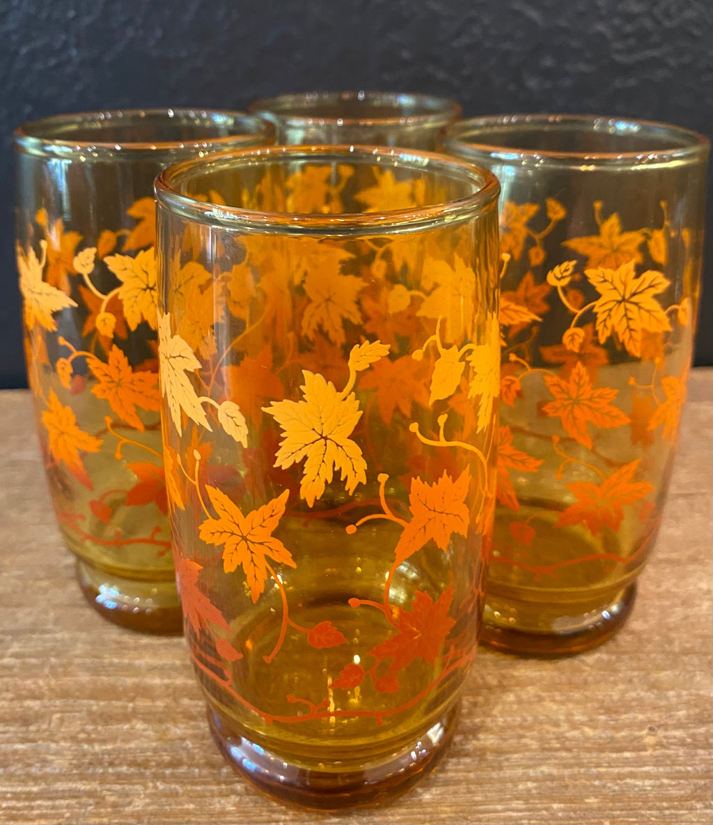 Autumn Leaves Glasses | Set Of Four