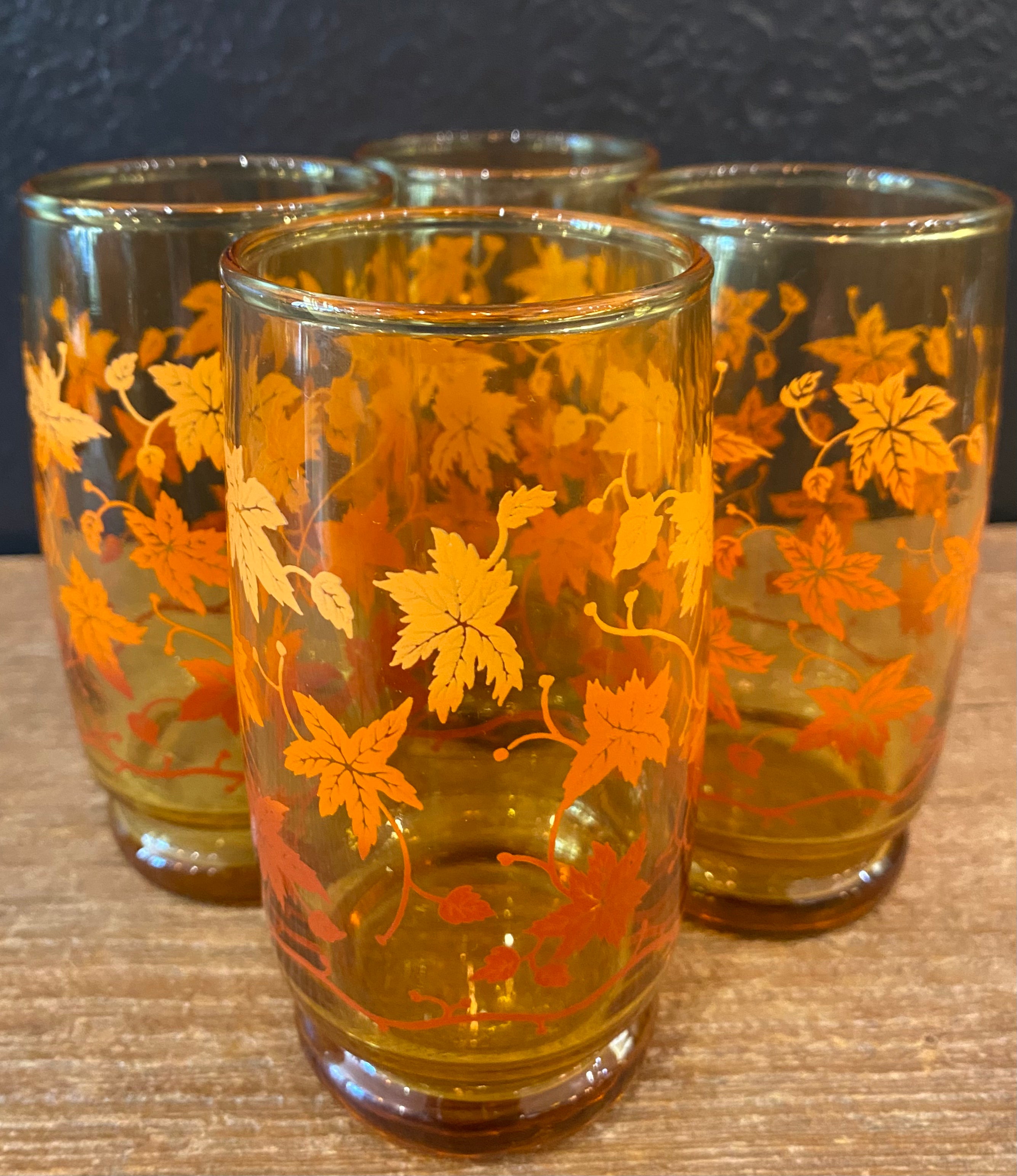 Autumn Leaves Glasses | Set Of Four