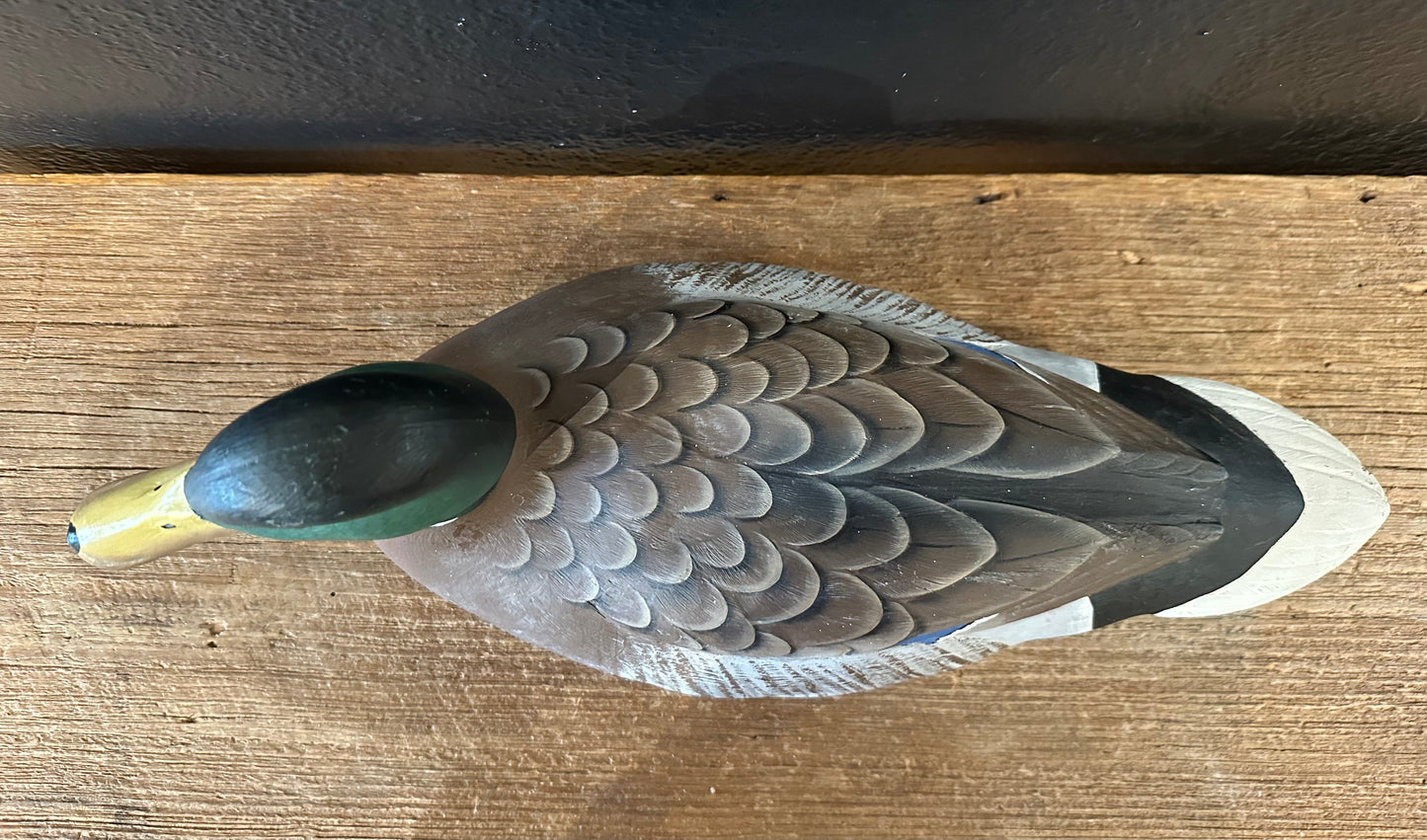Hand Painted Carved Wood Duck