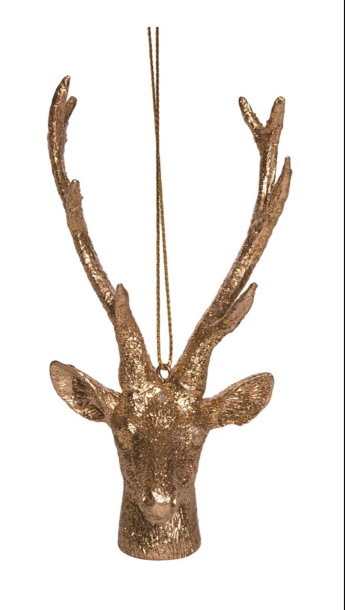 Gold Reindeer Ornament