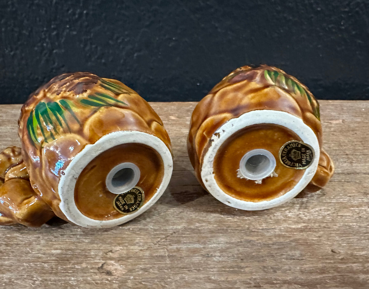 Vintage Squirrel & Pinecone Themed Salt & Pepper Shakers