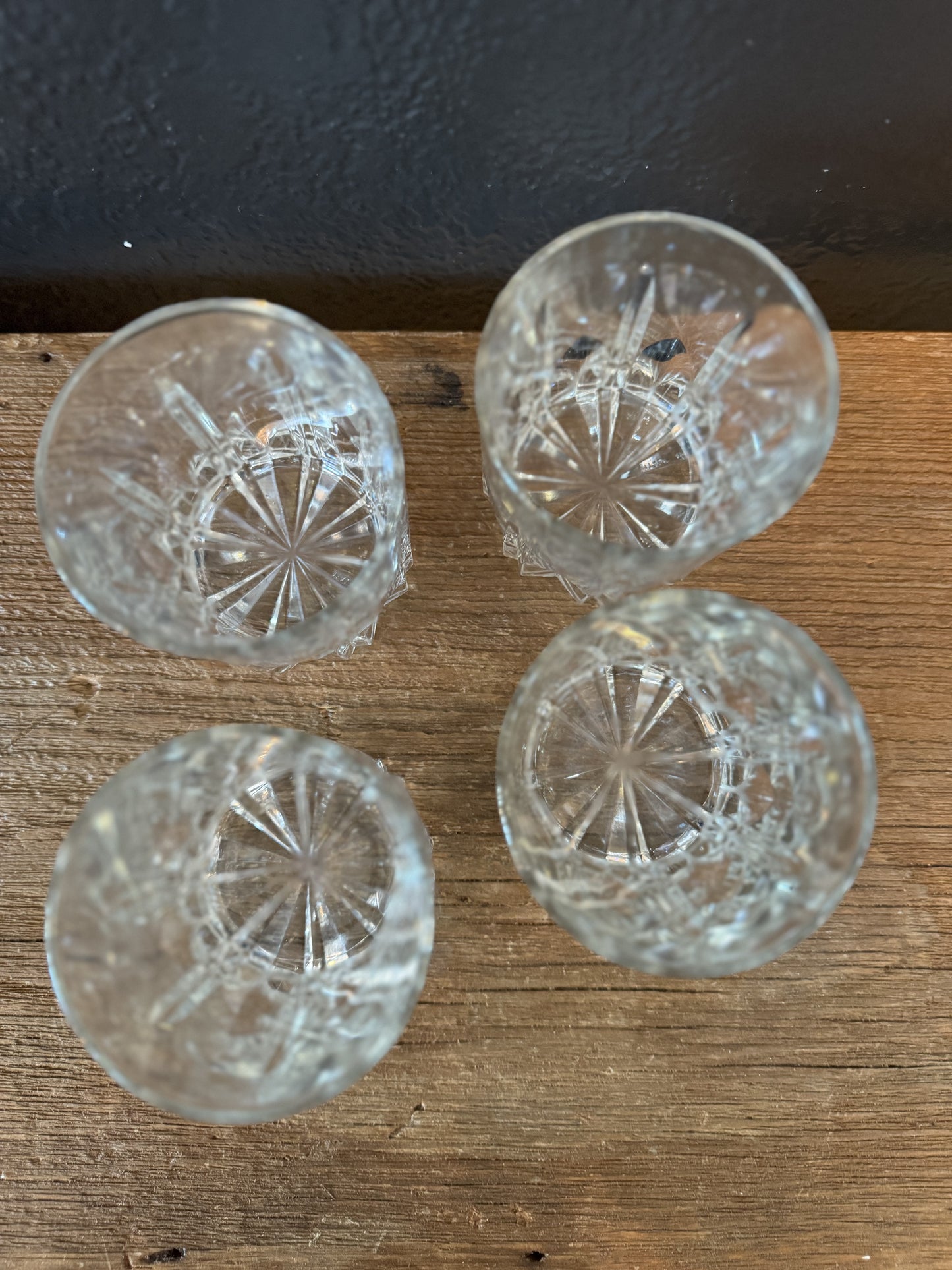 Cut Glass Old Fashioned Glasses | Set of 4