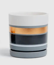 Load image into Gallery viewer, Striped Cylinder Pot
