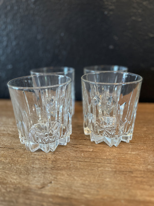 Cut Glass Old Fashioned Glasses | Set of 4