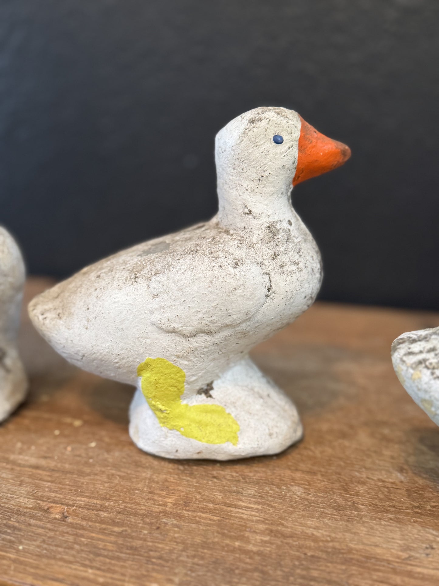 Vintage Concrete Duck + 3 Babies