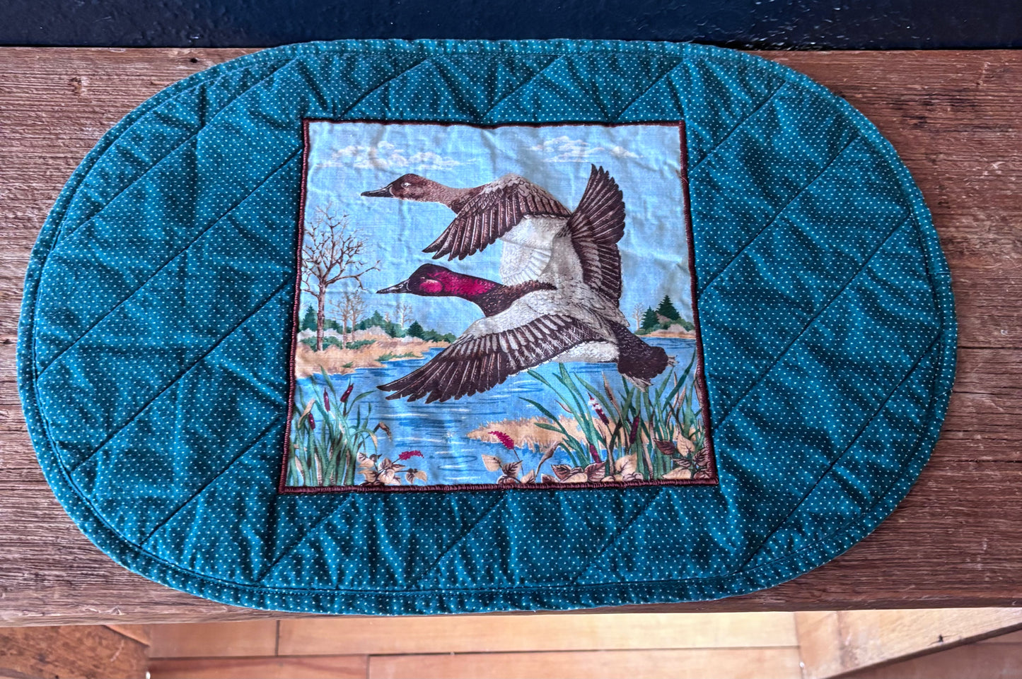 Handsewn Vintage Fabric Duck Placements