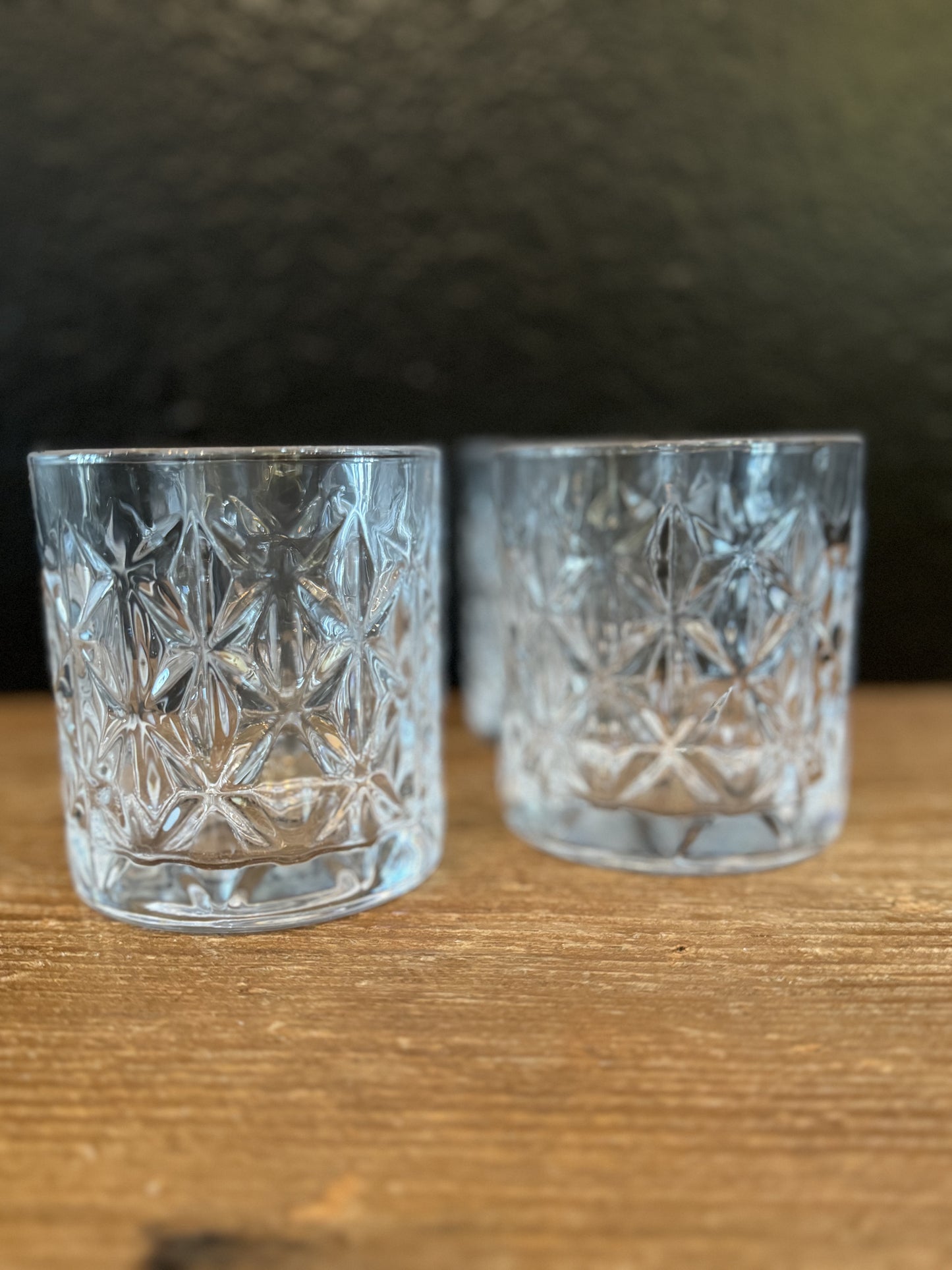 Cut-Glass Brookstone Rocks Glasses | Set of 4