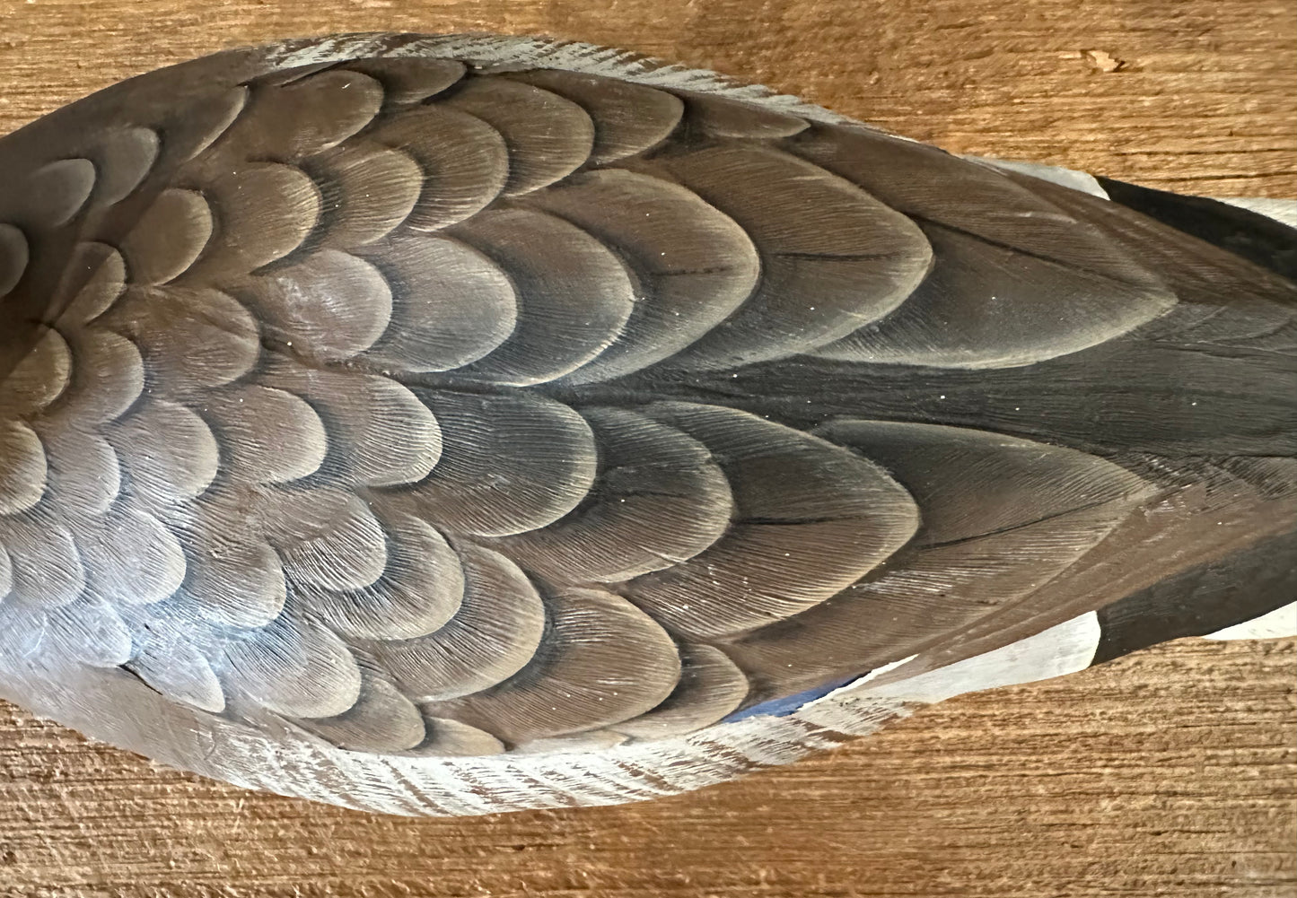 Hand Painted Carved Wood Duck