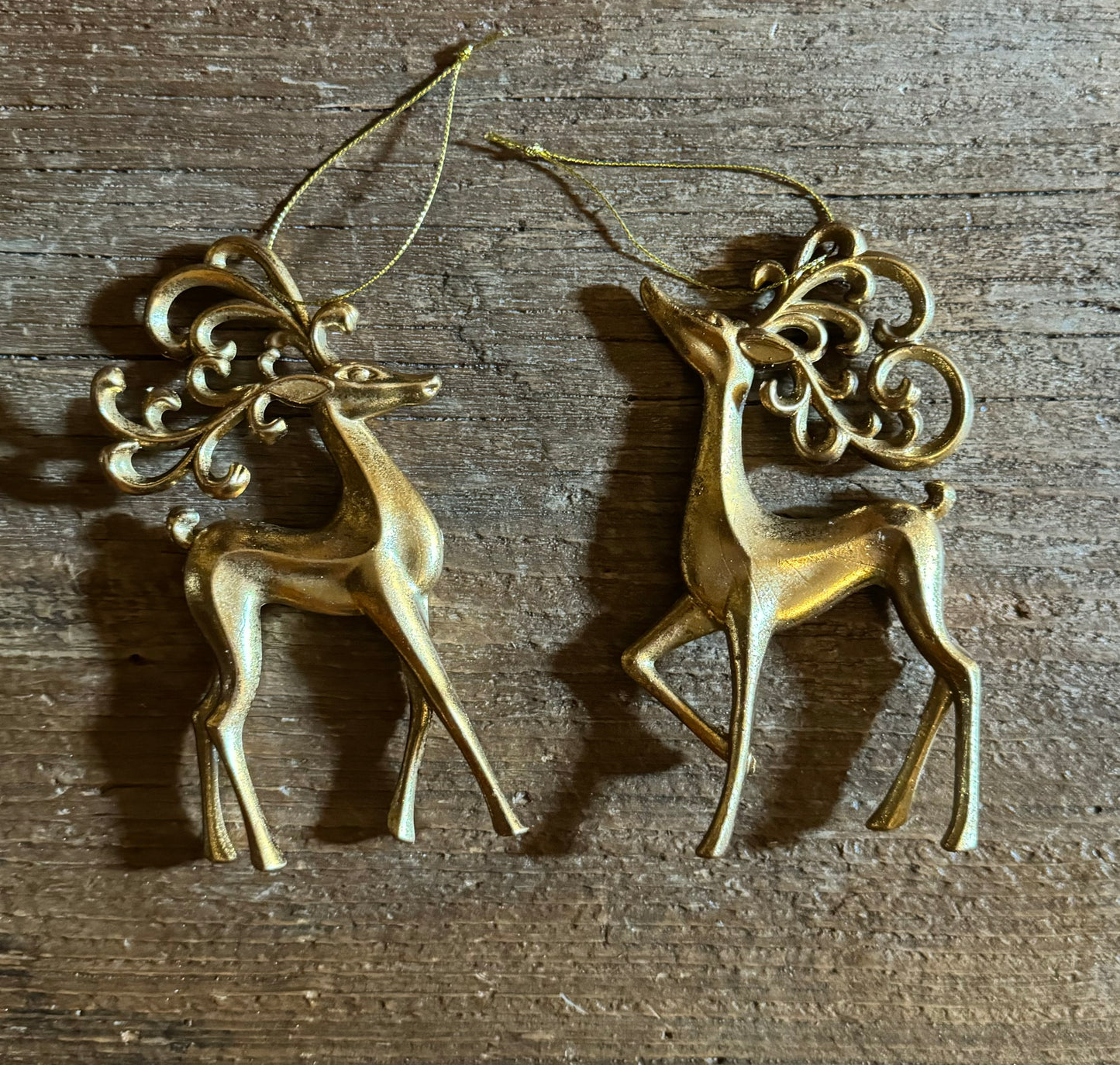 Ornate Gold Deer Ornament