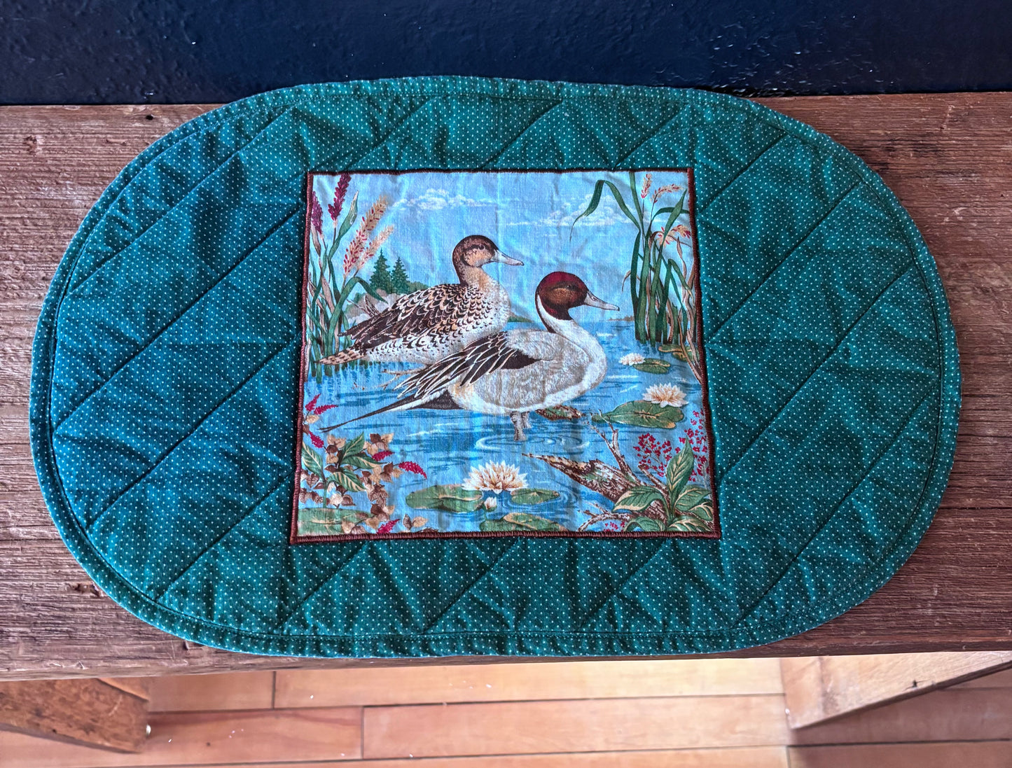Handsewn Vintage Fabric Duck Placements