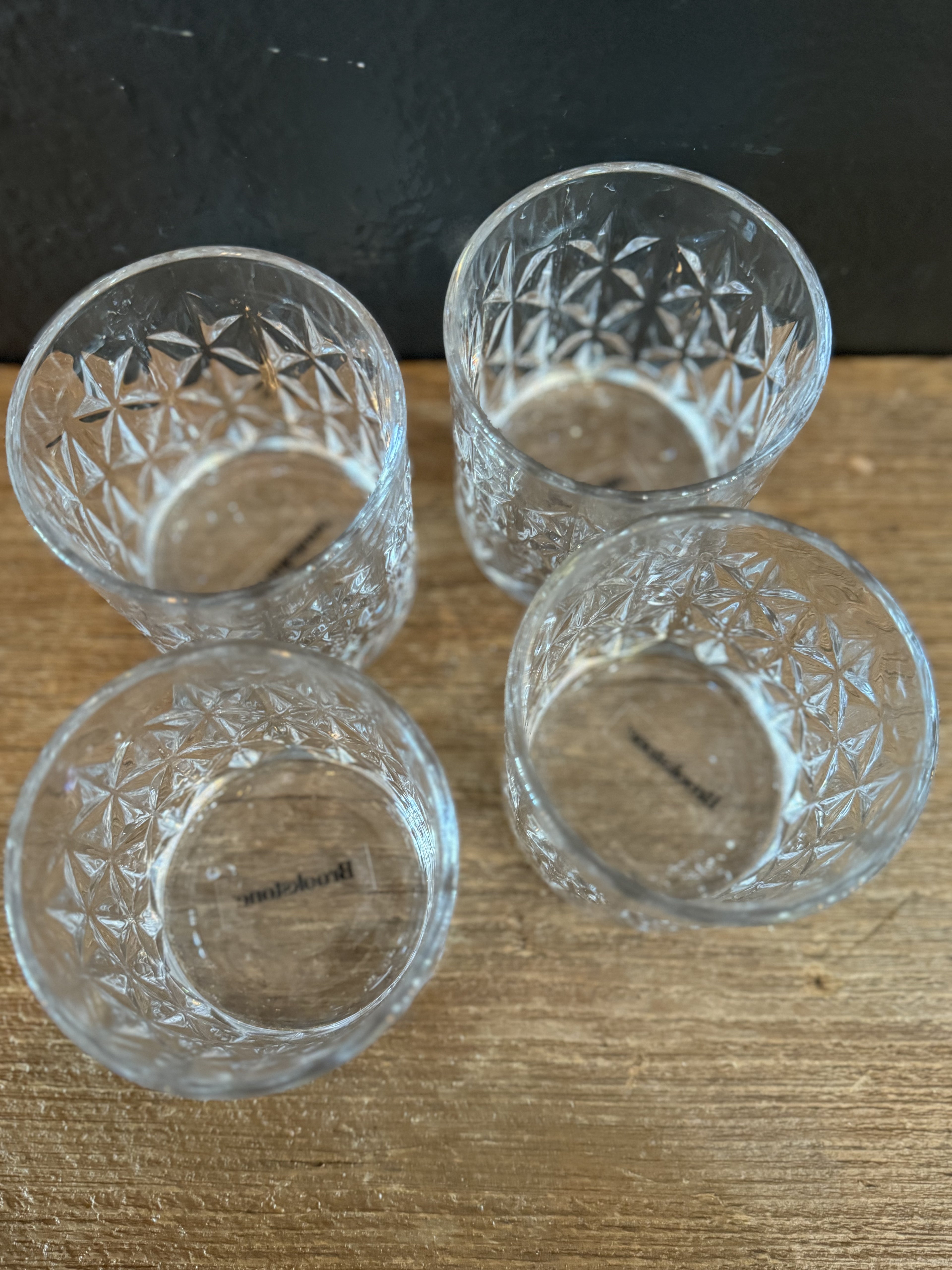 Cut-Glass Brookstone Rocks Glasses | Set of 4