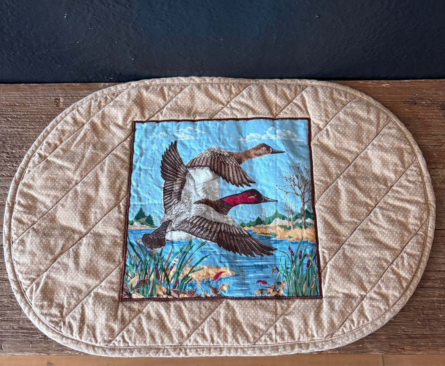 Handsewn Vintage Fabric Duck Placements