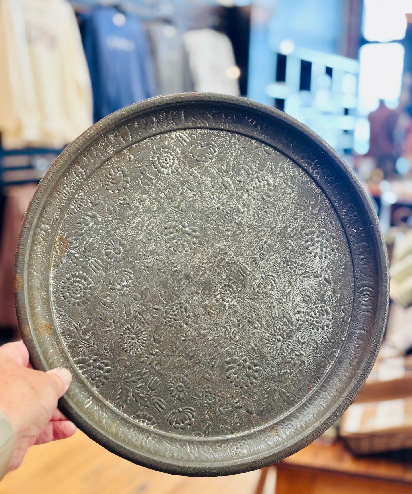 Vintage Flower Tin Tray