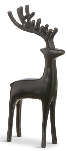 Matte Black Deer Figurines