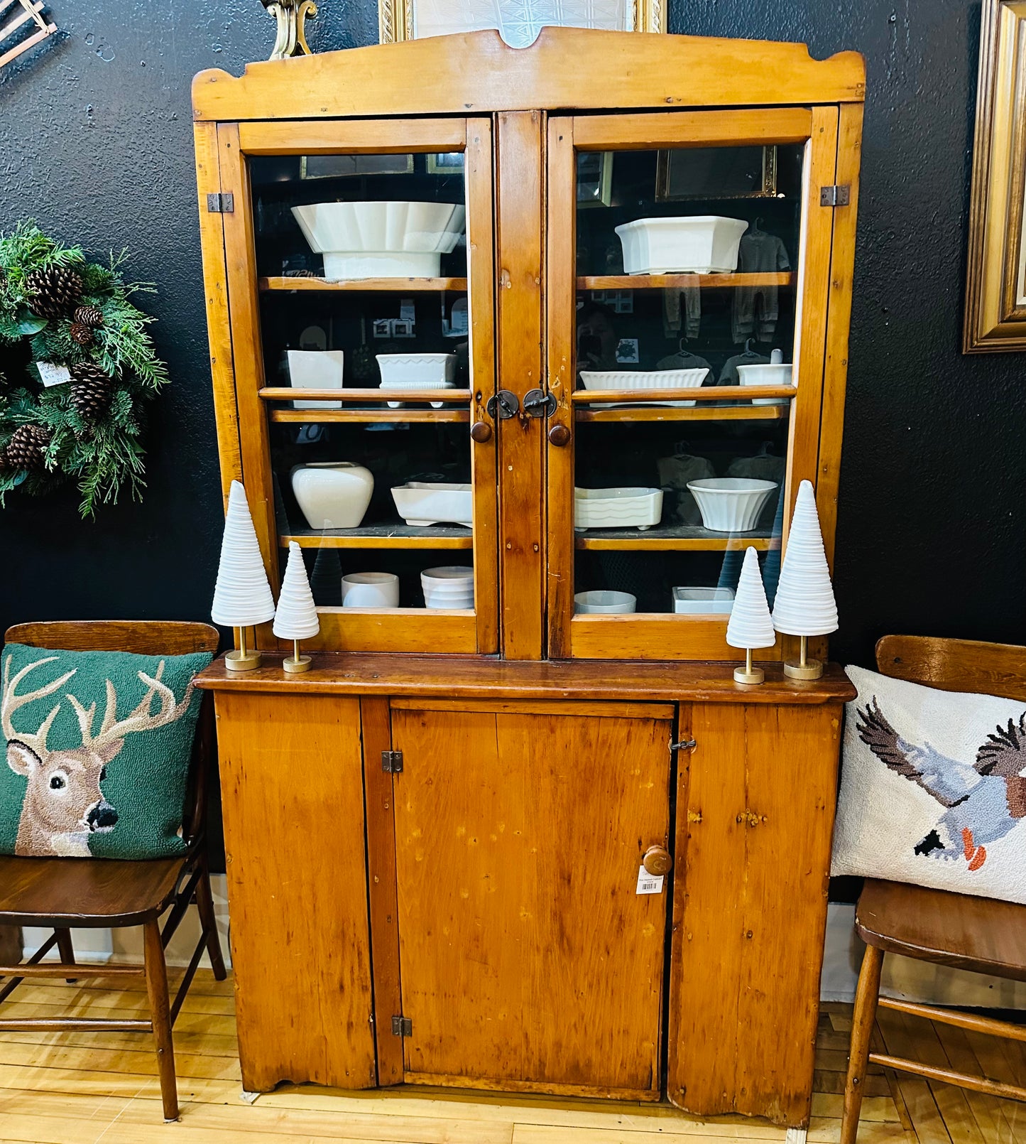 Pine Stepback Cupboard