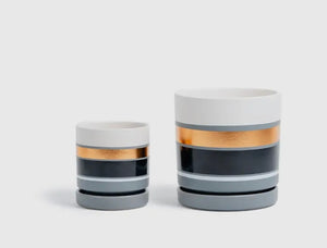 Striped Cylinder Pot