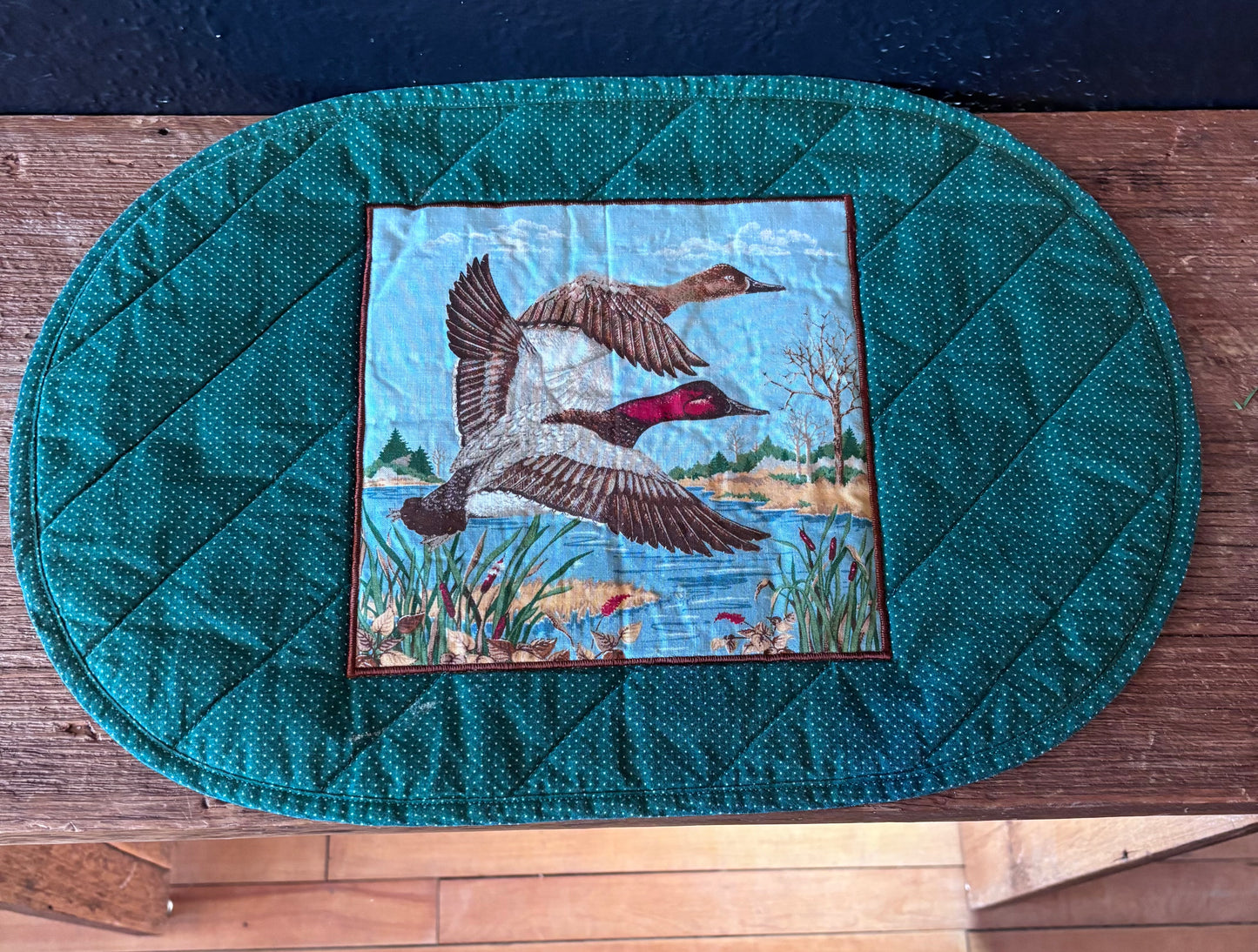 Handsewn Vintage Fabric Duck Placements