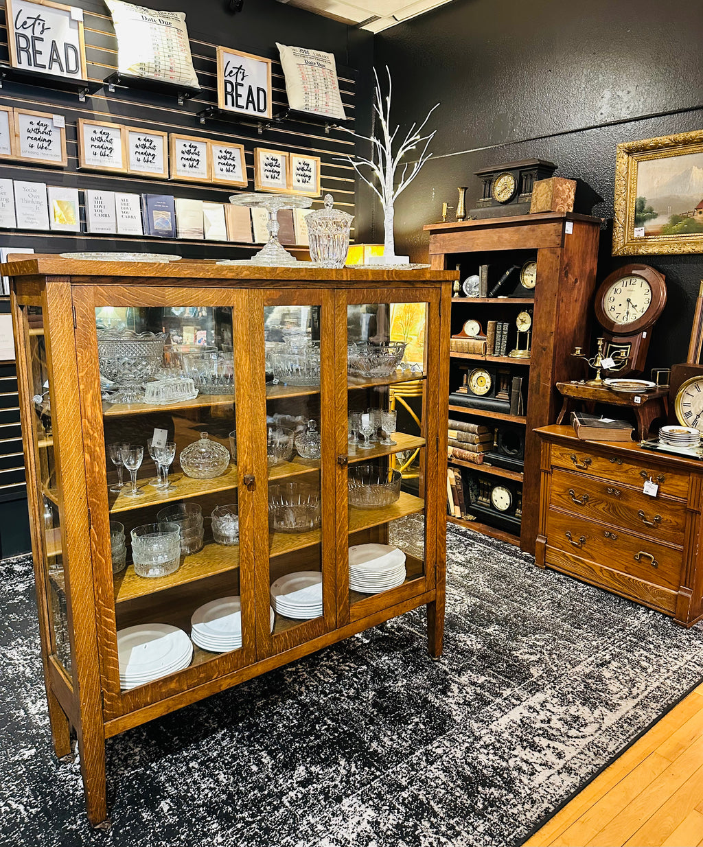 Antique Oak China Hutch