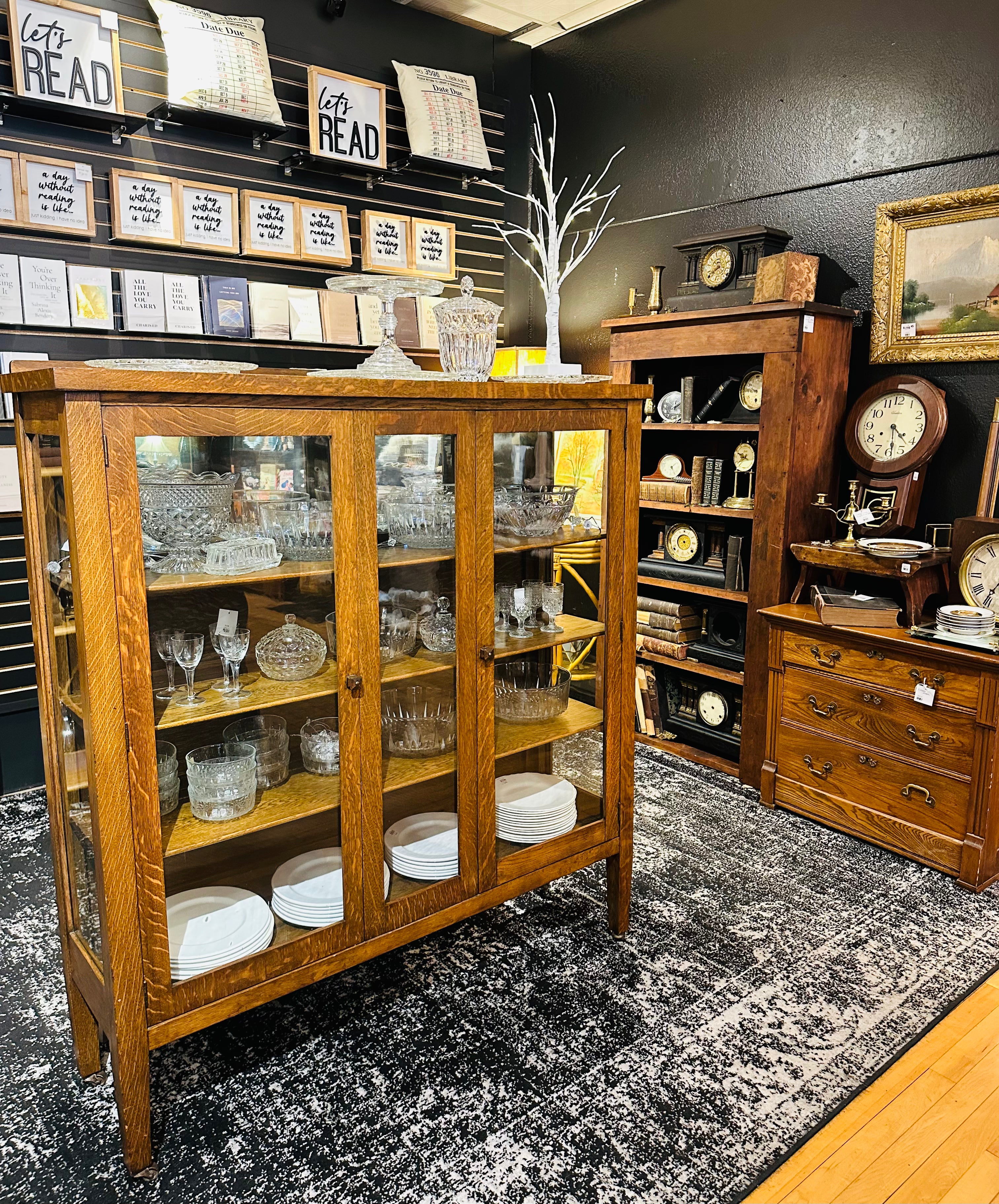 Antique Oak China Hutch