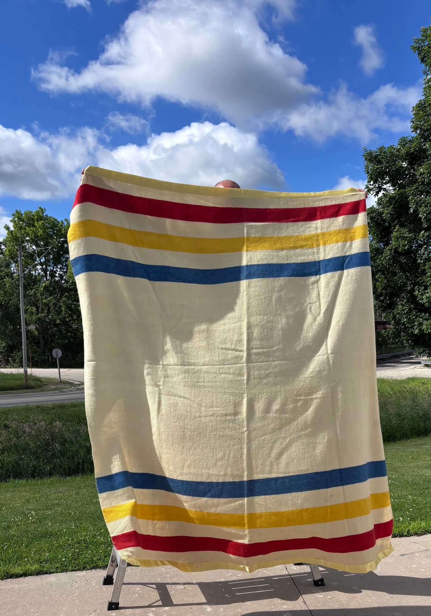 Hudson Bay Style Wool Striped Blanket