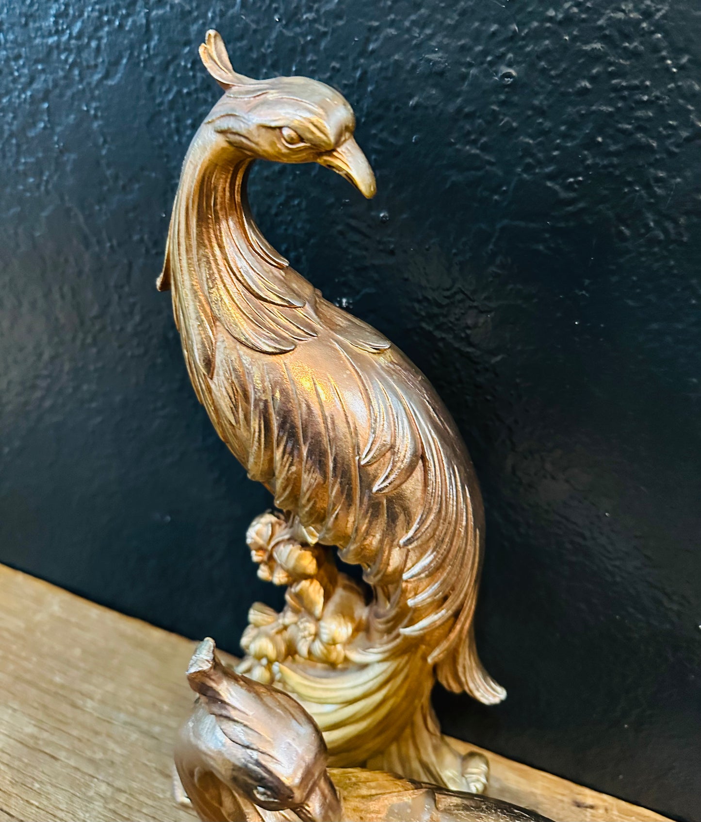 Pair of Gold Pheasant Statues