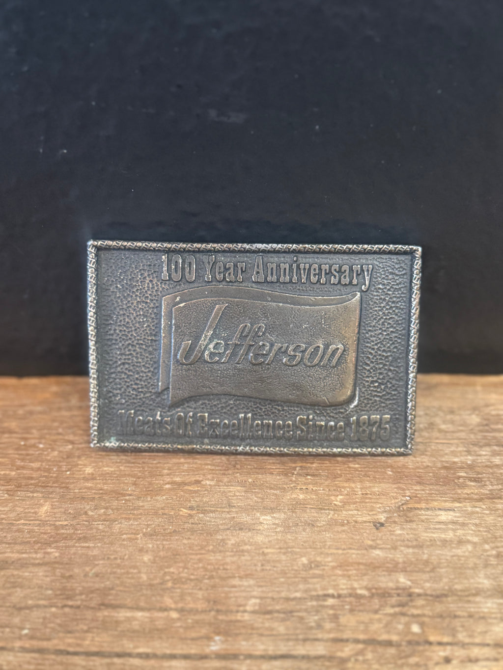 Jefferson Meats Of Excellence Belt Buckle