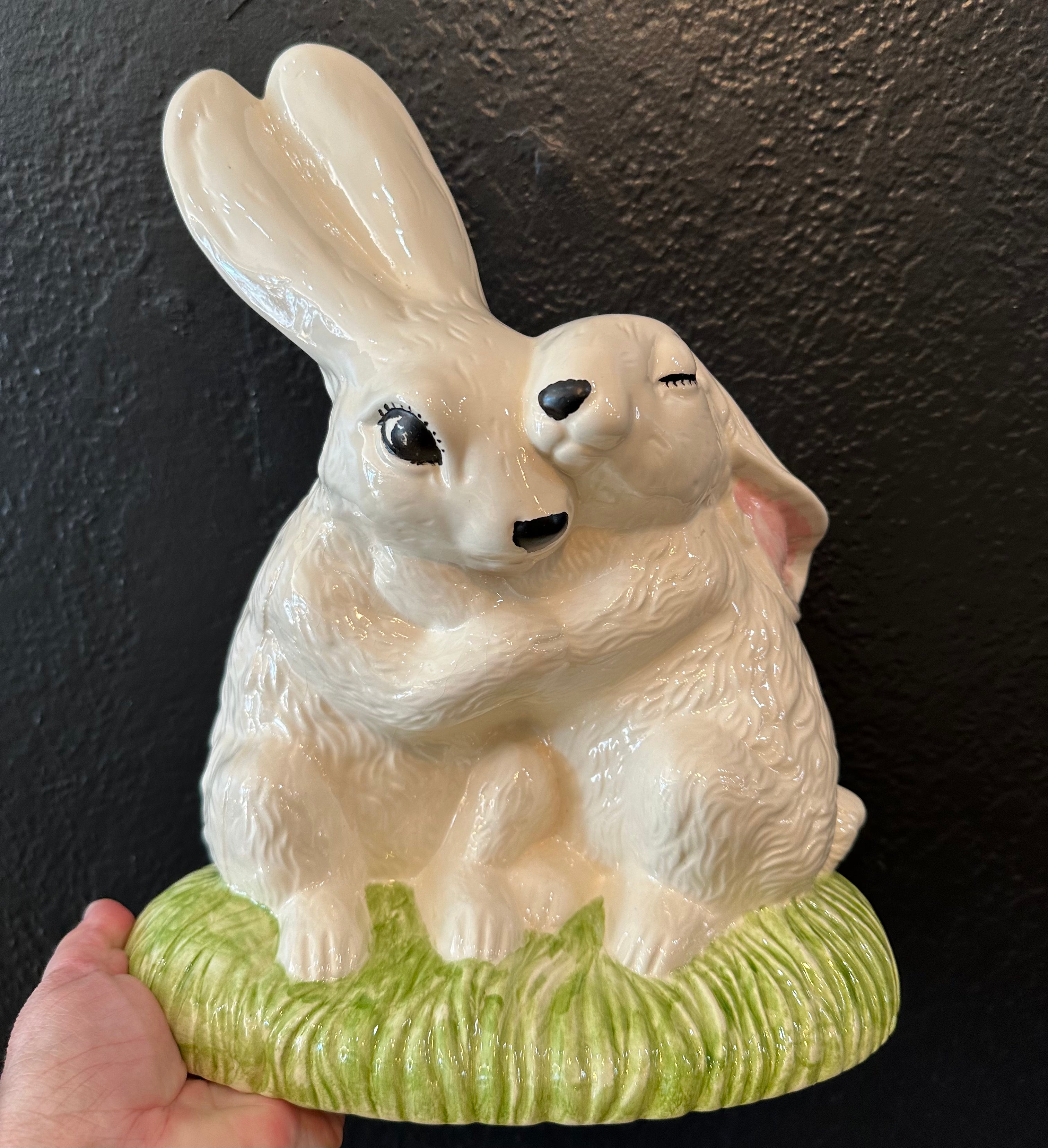 Ceramic Hugging Bunnies