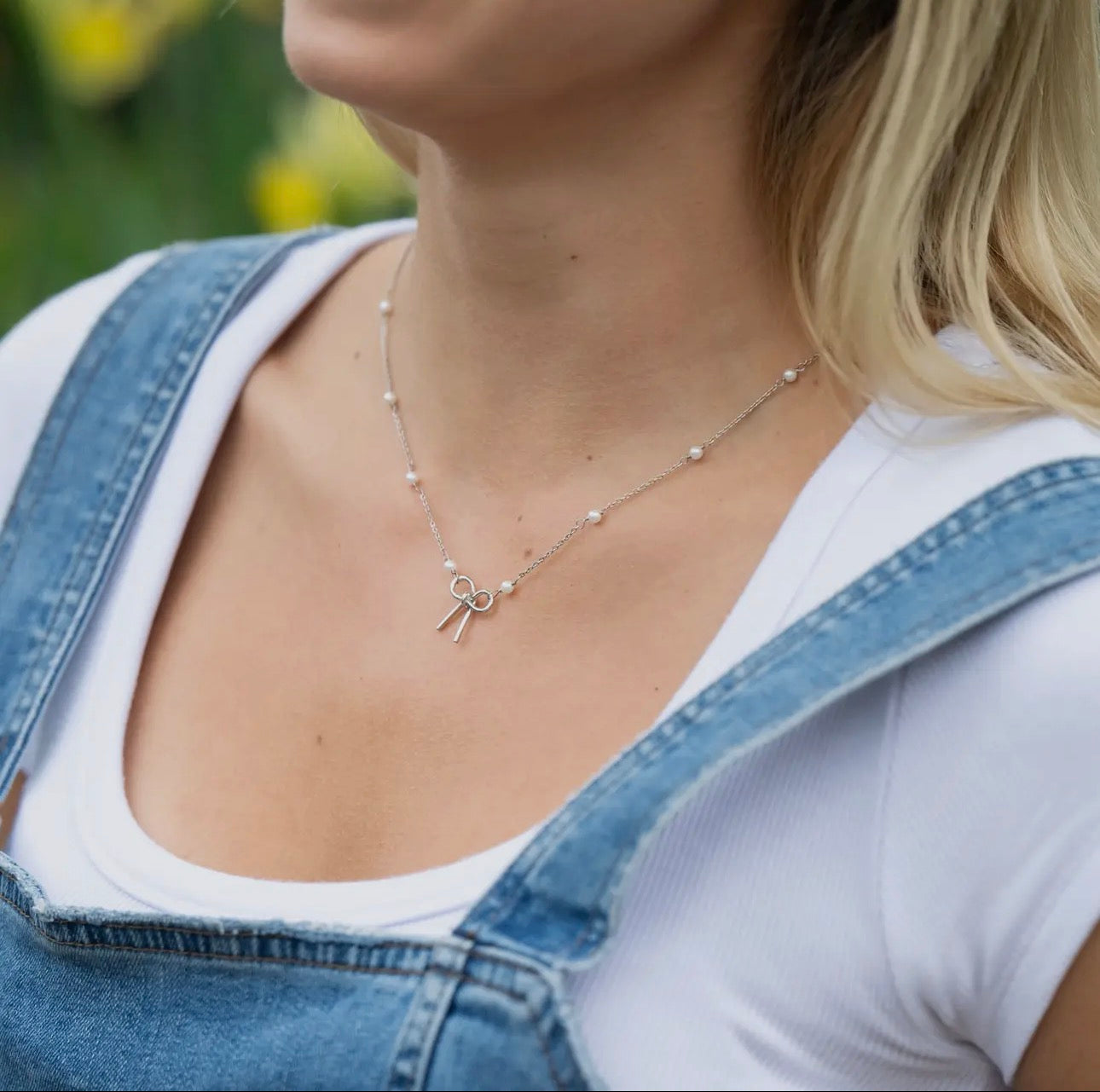 Pearls & Bow Necklace | PURPOSE Jewelry