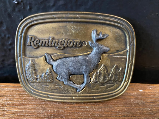 Remington Deer Belt Buckle