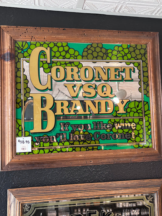 Vintage Coronet VSQ Brandy Mirror | SALE