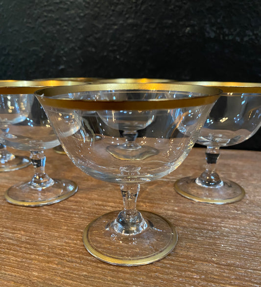Gold Rimmed Cocktail Glasses | Set Of Six
