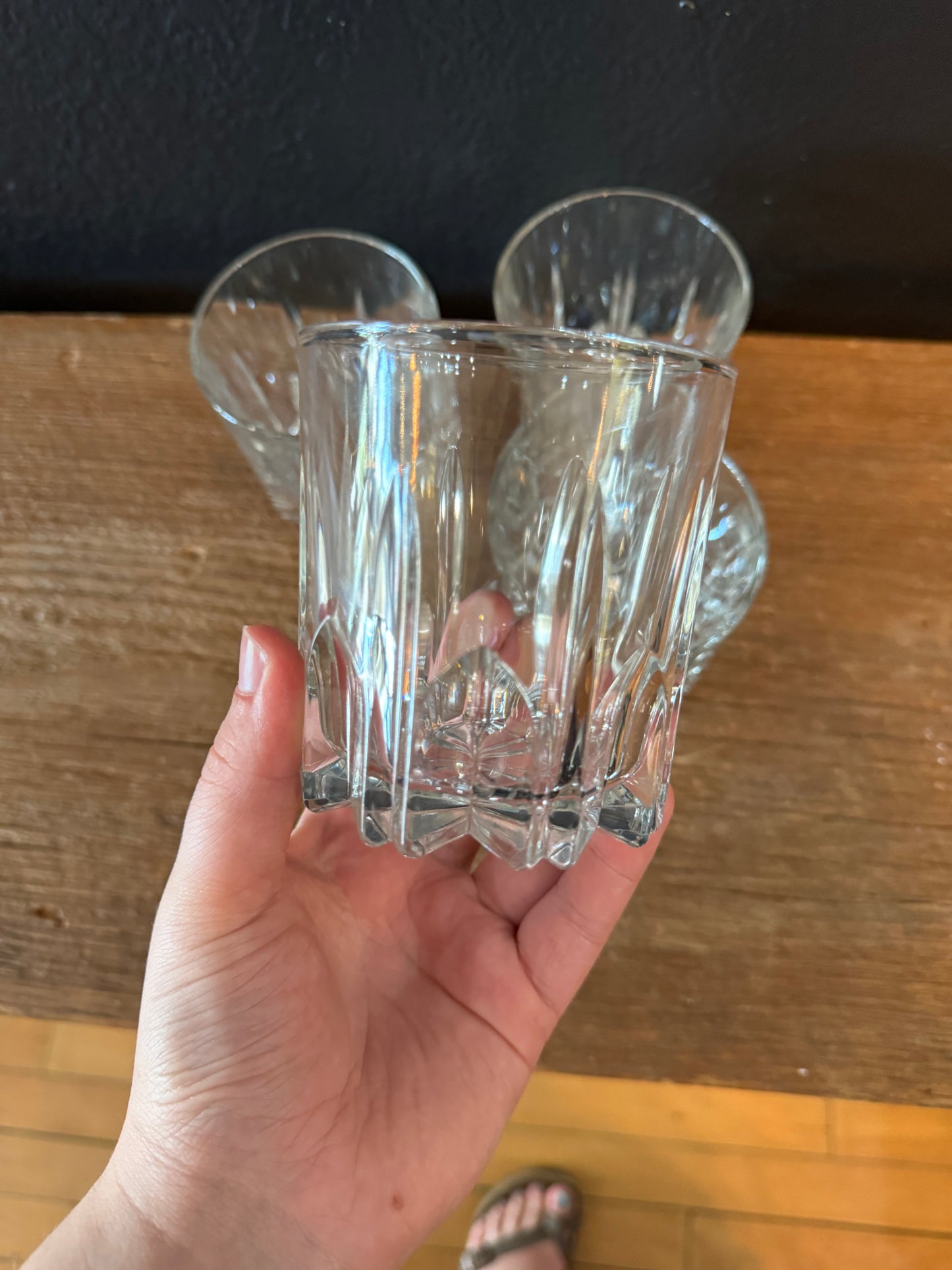 Cut Glass Old Fashioned Glasses | Set of 4