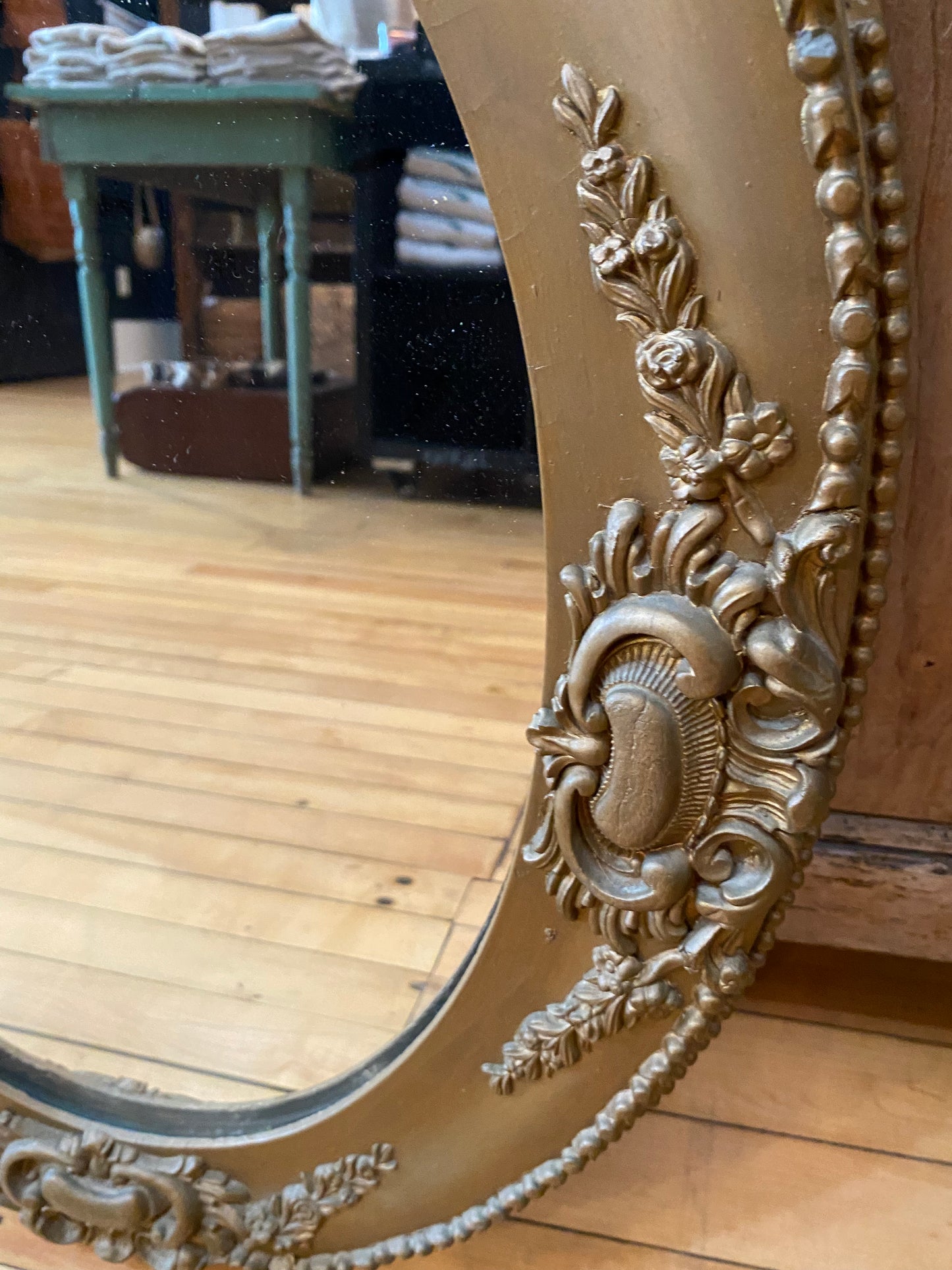 Vintage Gold Ornate Mirror