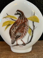 Bobwhite Quail Milk Glass Decanter